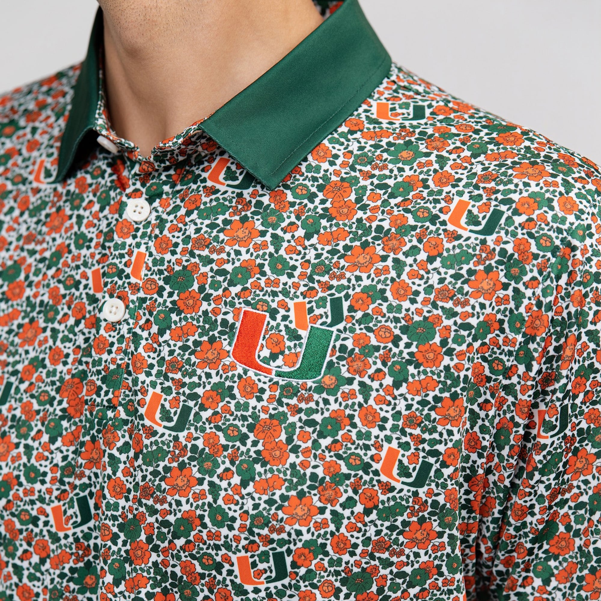 Polo Teddy vert Smith & Quinn Miami Hurricanes Poppies pour homme