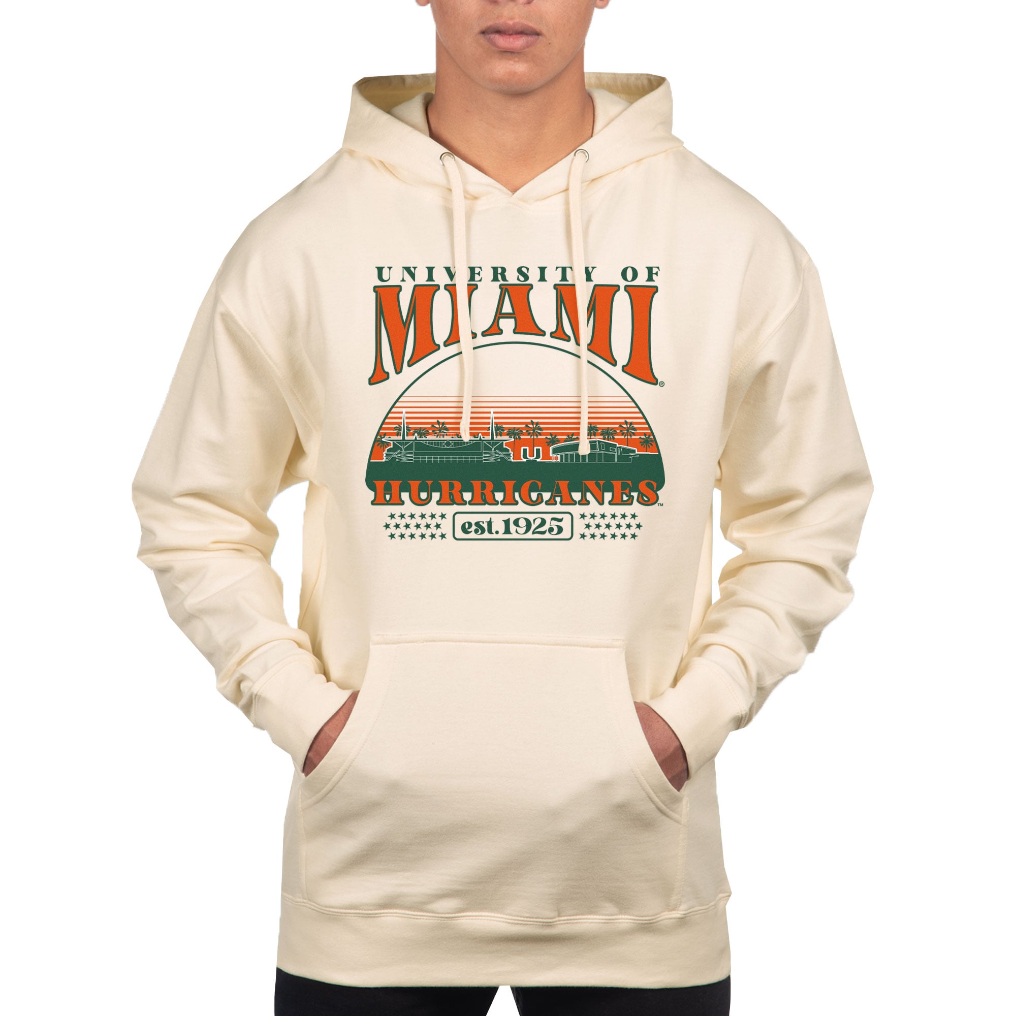 Sweat à Capuche Miami Beach Floride - Motif Palmier, été, Vacances - Coupe Classique, Style Décontracté - 2