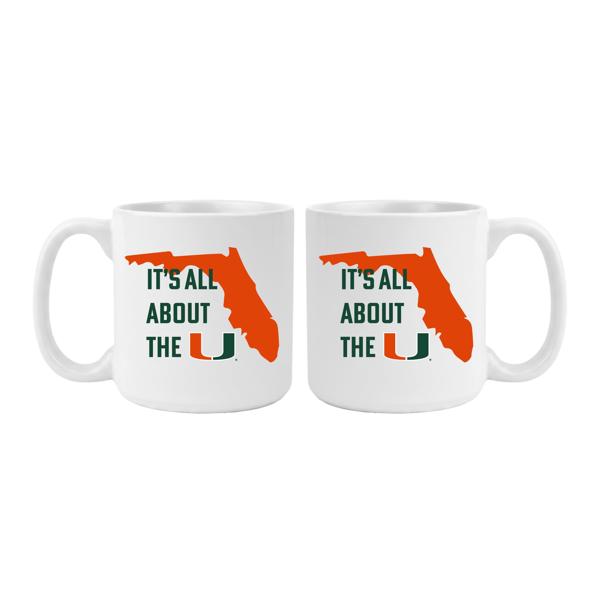 Ensemble de 2 tasses Miami Hurricanes de 59 cl « Mon État »