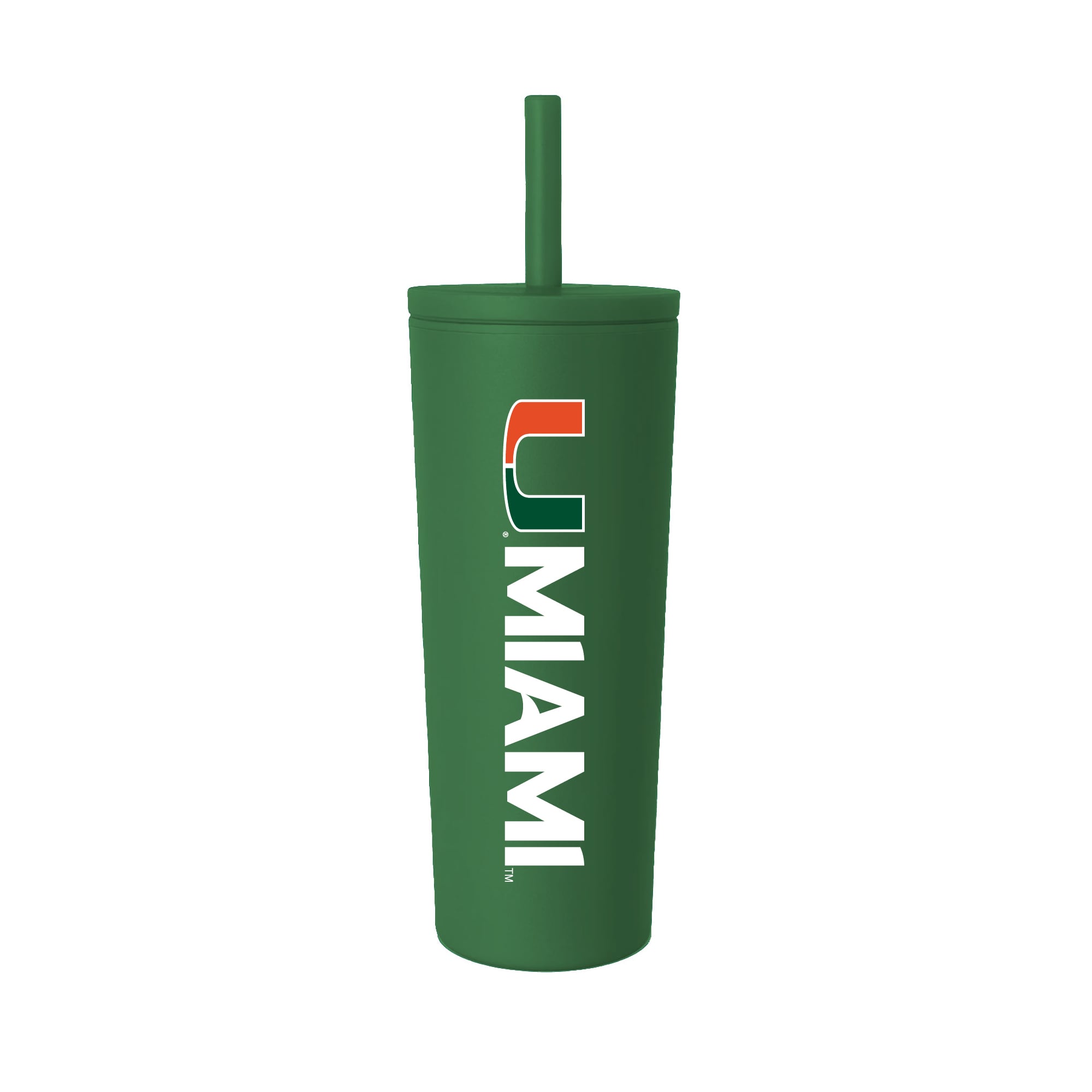 Miami Hurricanes 24oz. No Spill Straw Tumbler