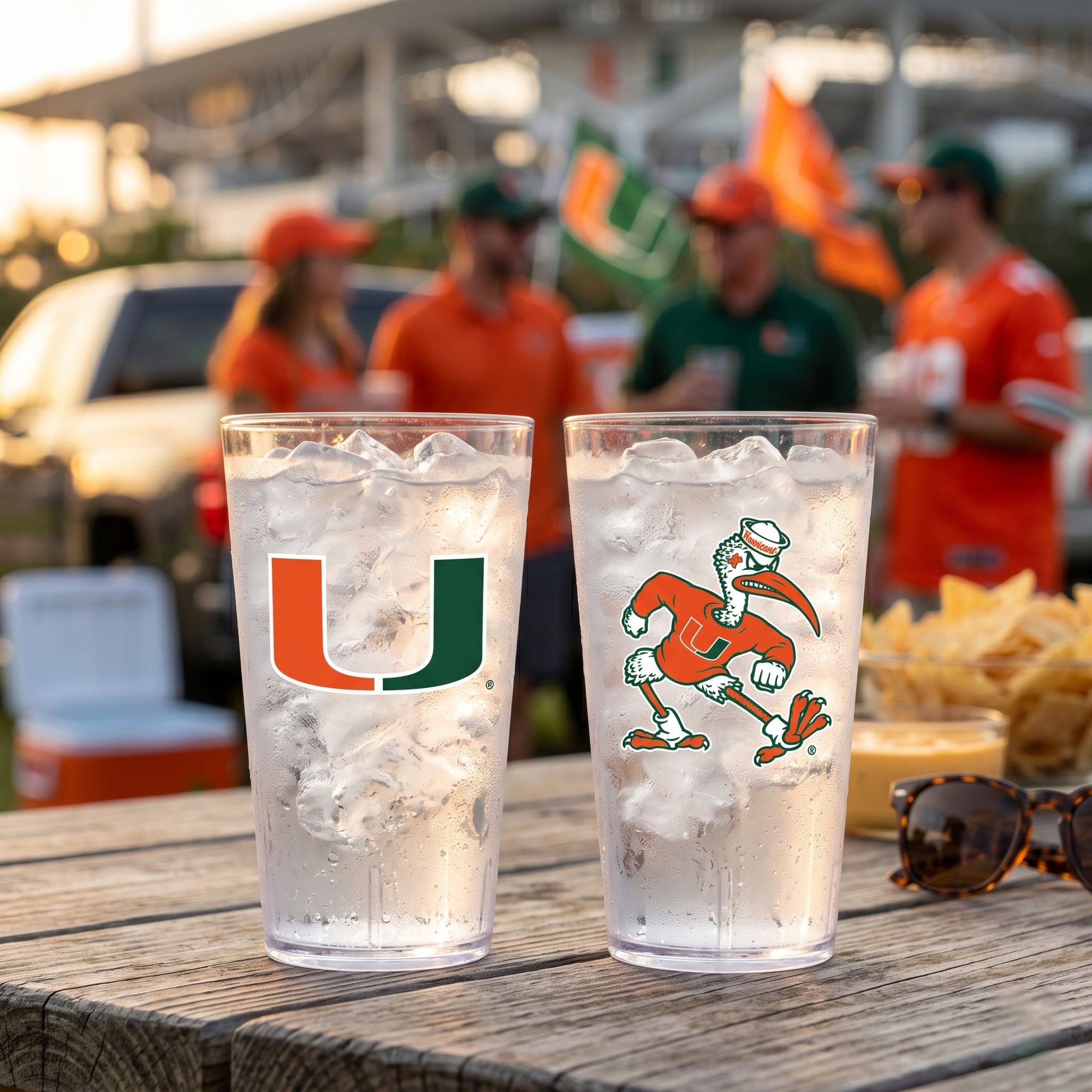 Ensemble de deux gobelets isothermes Miami Hurricanes de 710 ml (24 oz) en Tritan