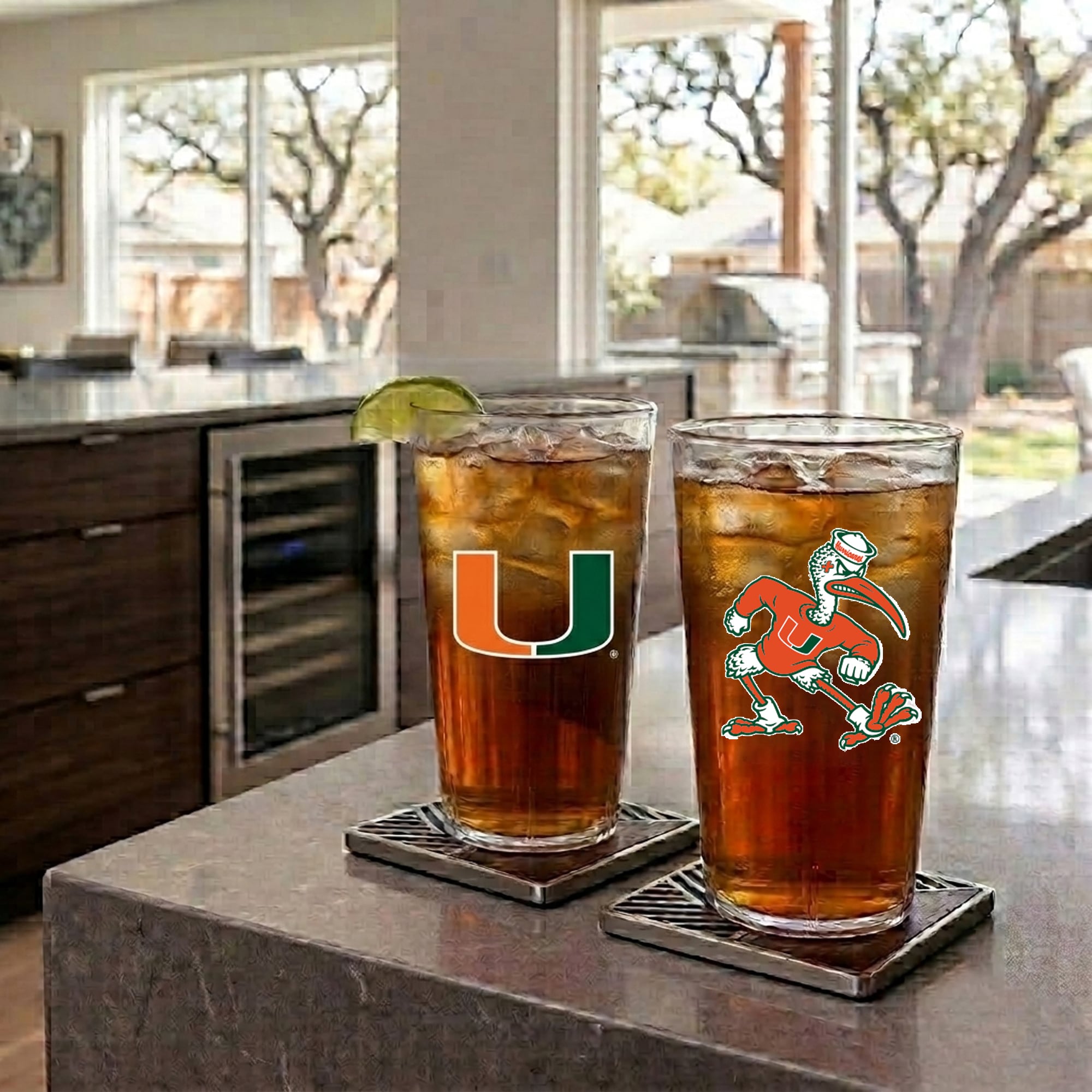 Ensemble de deux gobelets isothermes Miami Hurricanes de 710 ml (24 oz) en Tritan