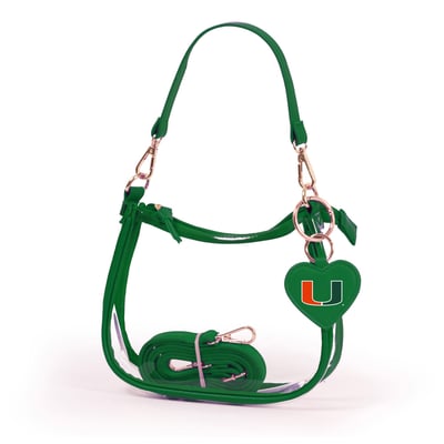 Miami Hurricanes Clara Purse with Heart Charm
