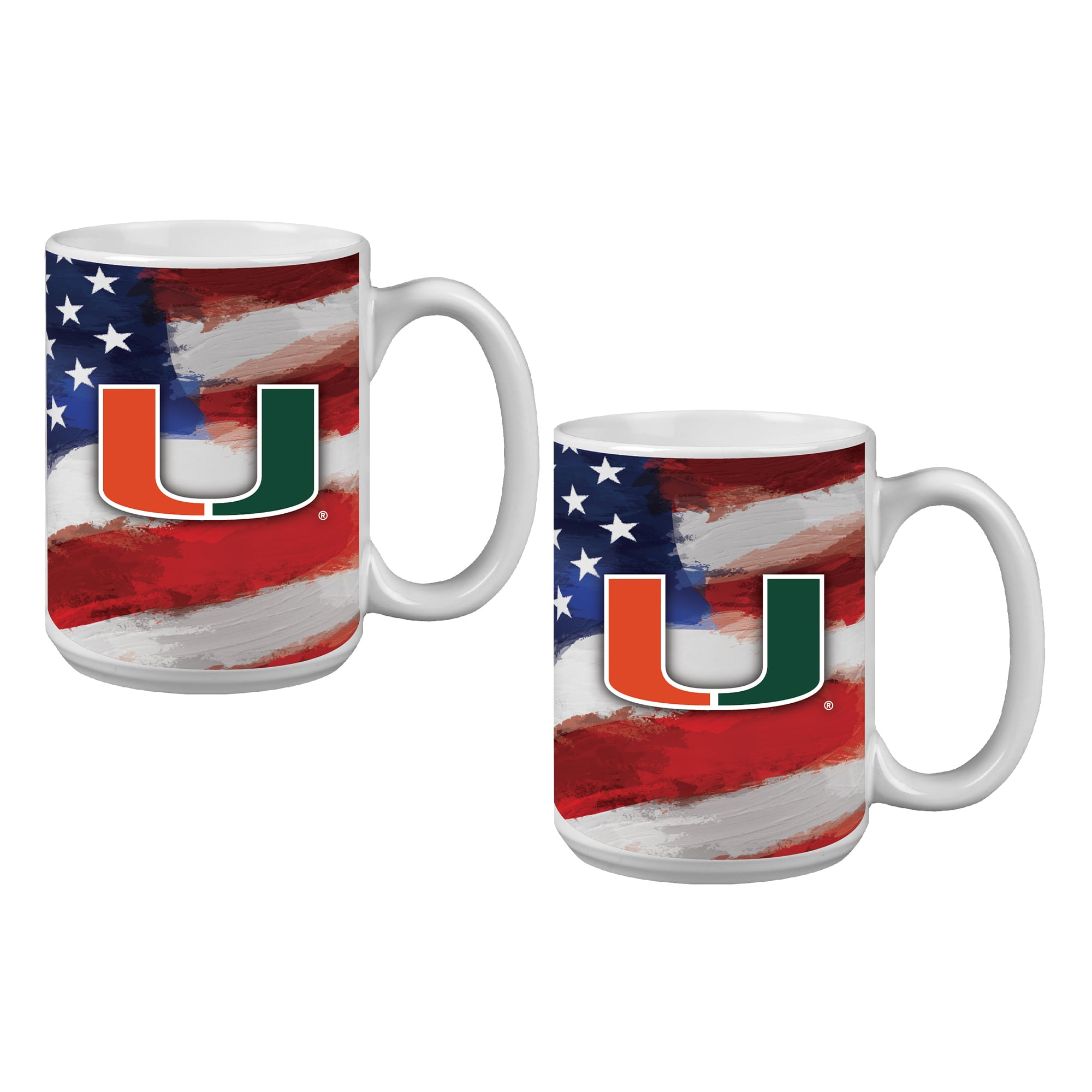 Miami Hurricanes  Two-Pack 15oz. Americana Mug Set