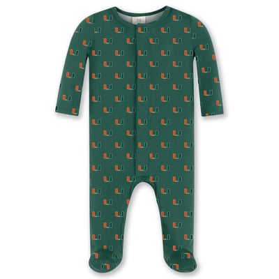 Miami Hurricanes ZooZatz Newborn & Infant Magnetic Closure Sleeper - Green