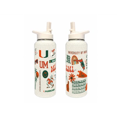 Miami Hurricanes The Memory Company 34oz. Bling Quencher Bottle