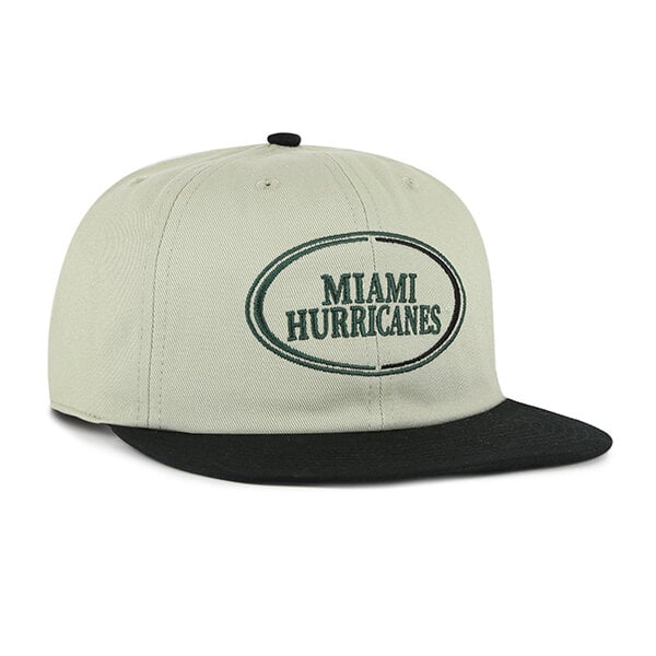 Casquette unisexe '47 grise/noire Miami Hurricanes à logo ovale et fermeture snapback