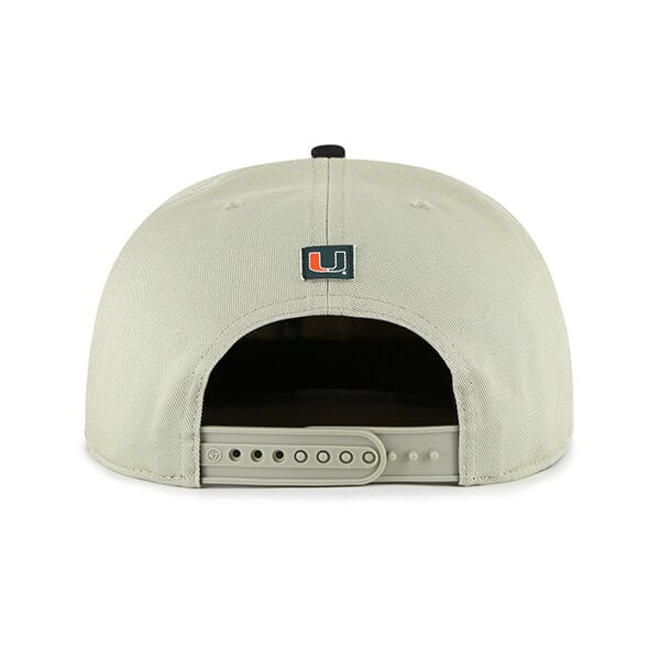 Casquette unisexe '47 grise/noire Miami Hurricanes à logo ovale et fermeture snapback