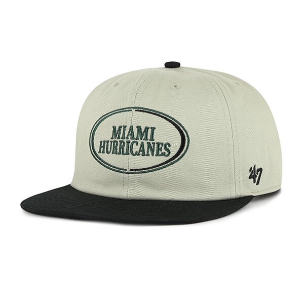 Casquette unisexe '47 grise/noire Miami Hurricanes à logo ovale et fermeture snapback