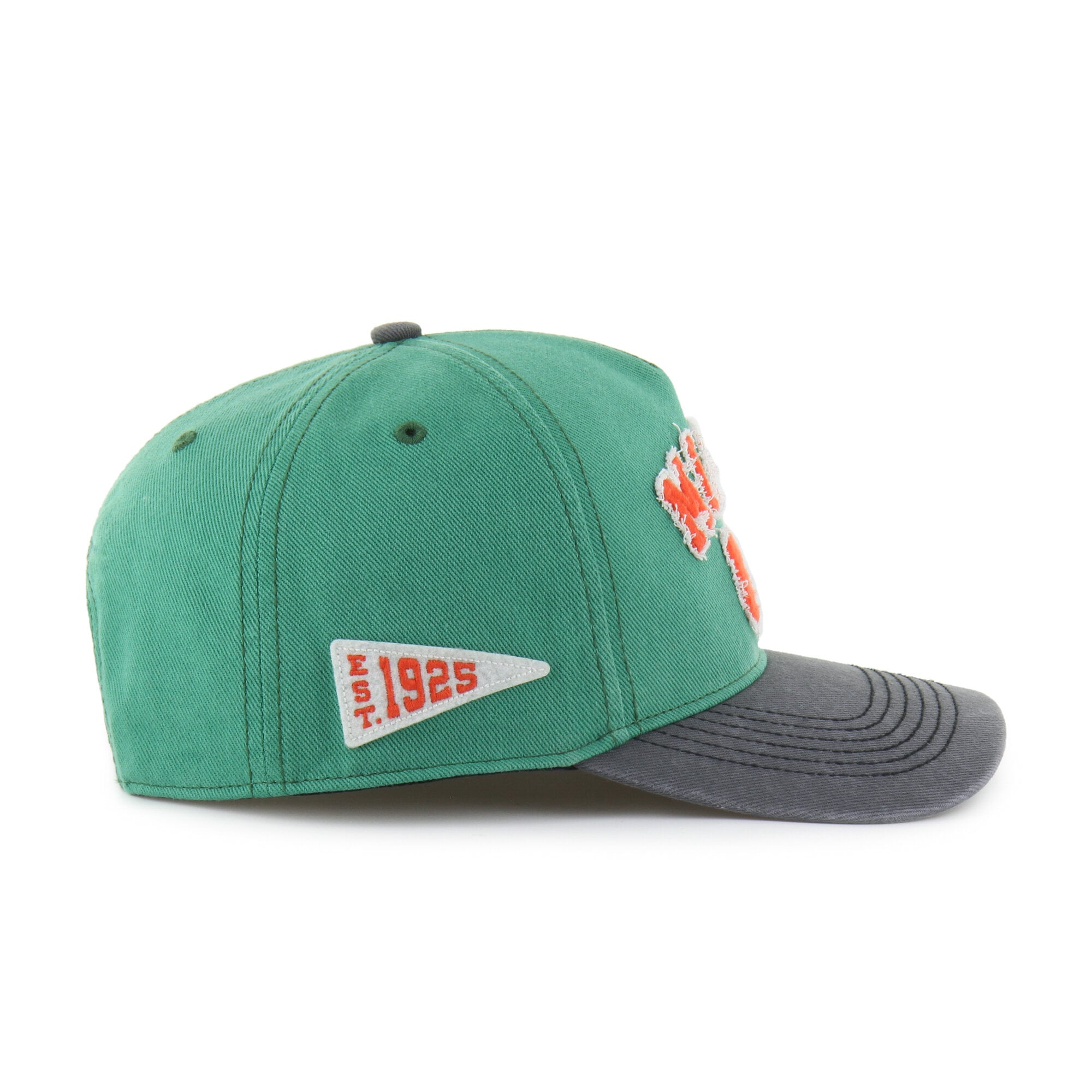 Unisex '47 Green/Black Miami Hurricanes Well-Worn Calderwood Hitch Adjustable Hat