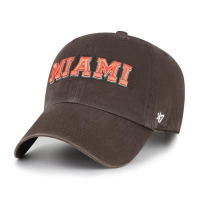  Miami Hurricanes '47 Unisex Vault Clean Up Adjustable Hat - Brown