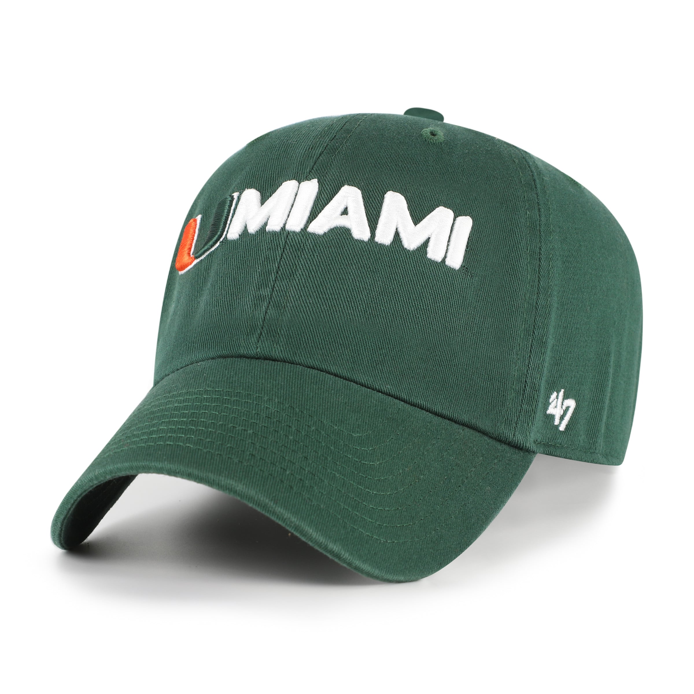 Unisex '47 Miami Hurricanes Green Clean Up Adjustable Hat