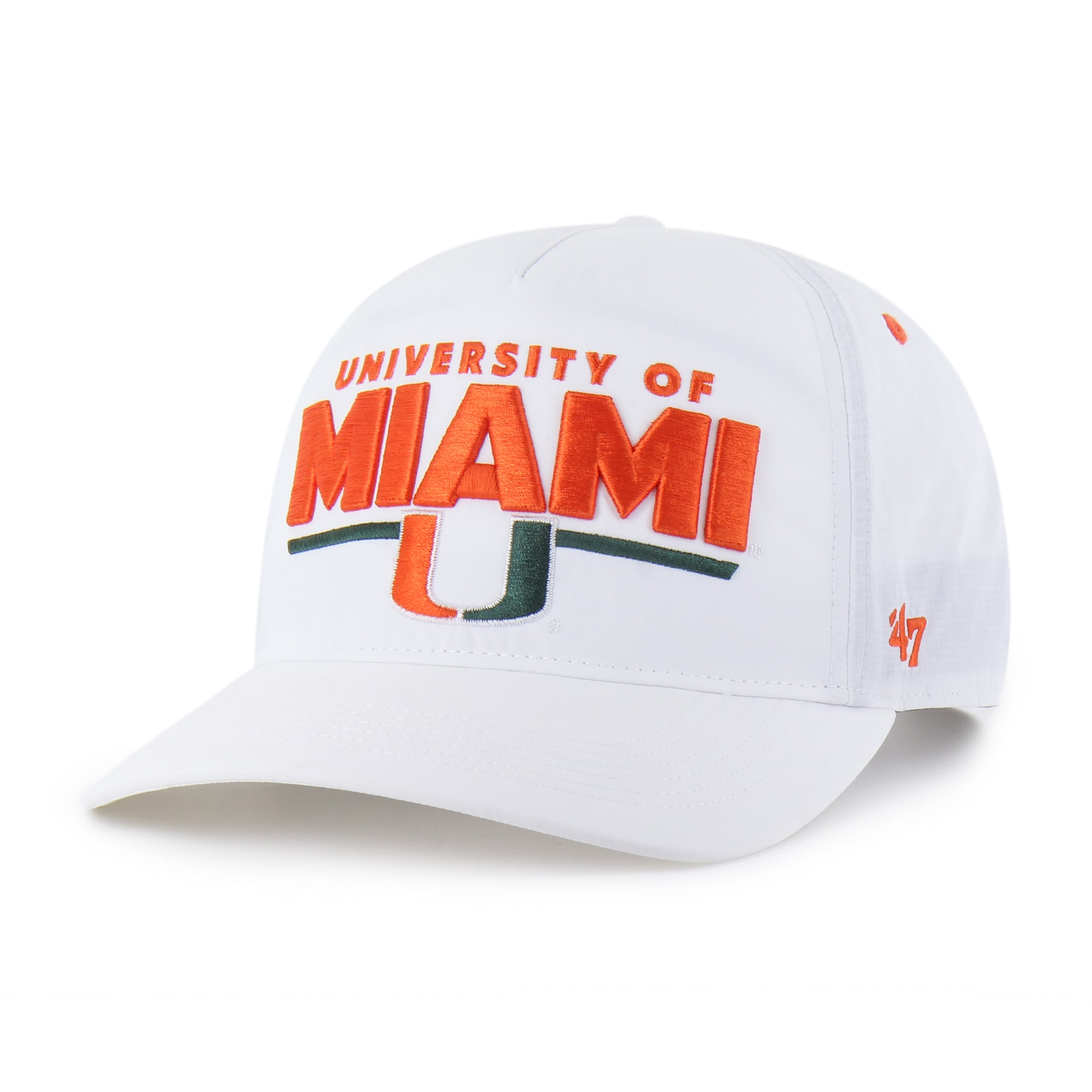 Unisex '47 White Miami Hurricanes brrr° Expressway Hitch Adjustable Hat