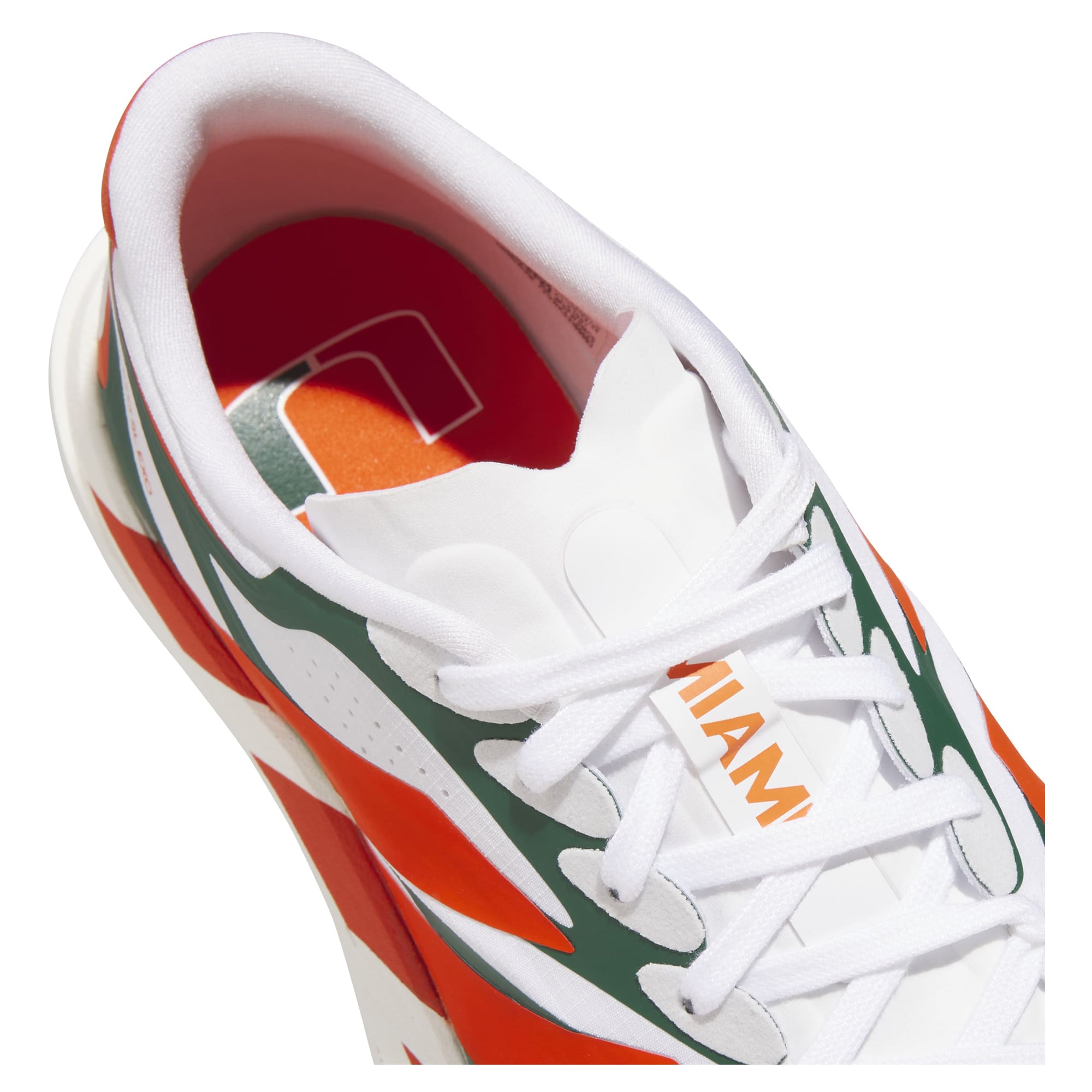 Unisex adidas White Miami Hurricanes Adizero EVO SL EXO Sneakers