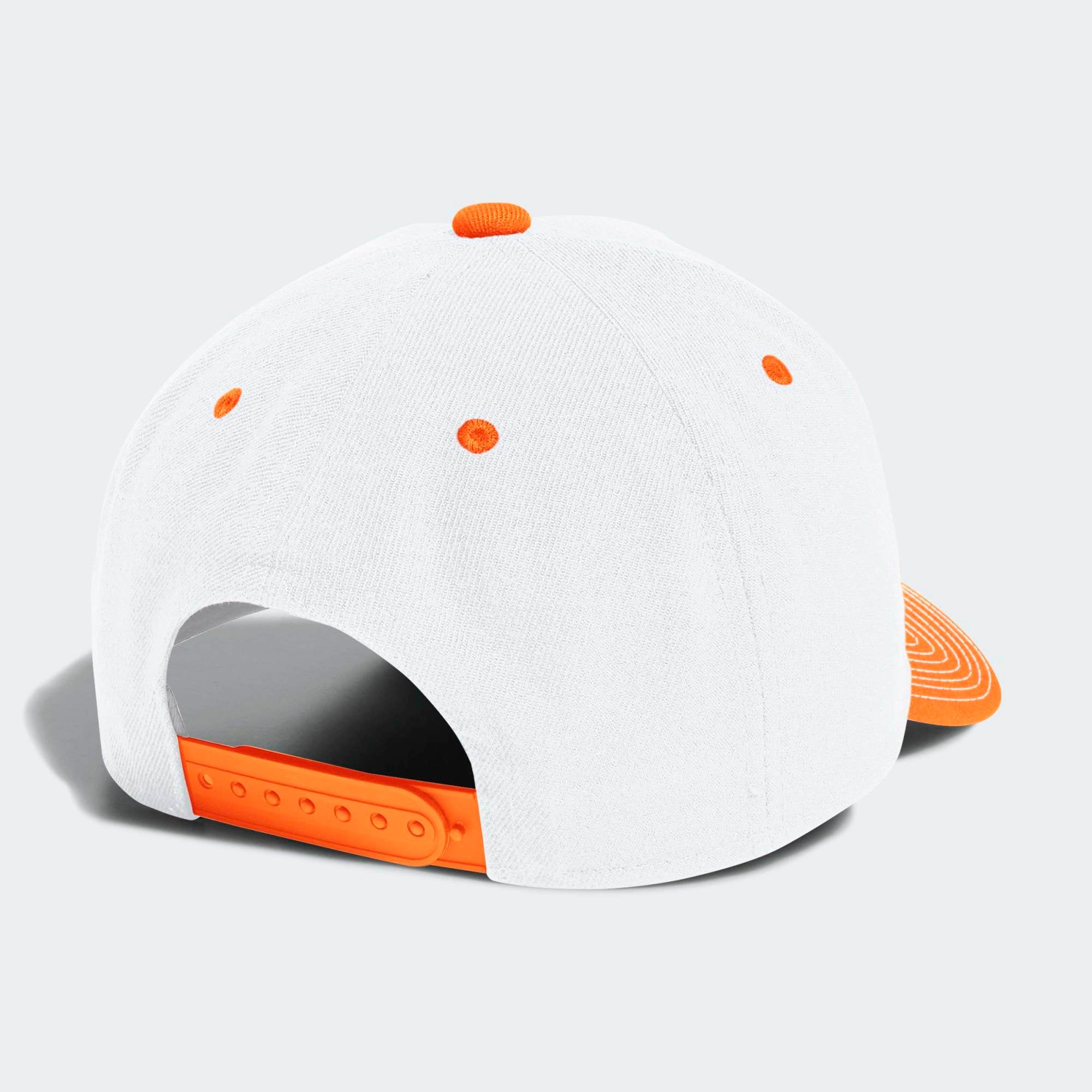 Unisex adidas White/Orange Miami Hurricanes 2026 Sideline A-Frame Adjustable Hat