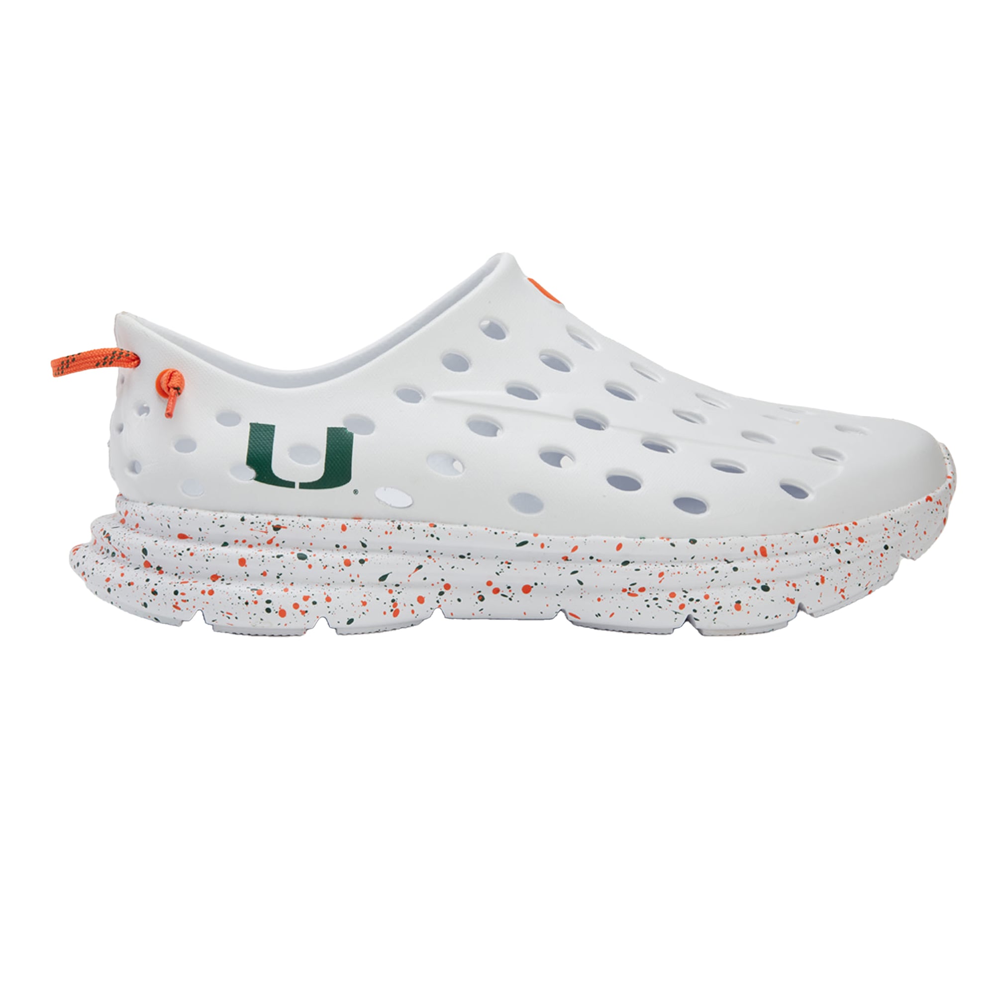 Chaussures unisexes Kane Footwear blanches Miami Hurricanes Speckle Recovery