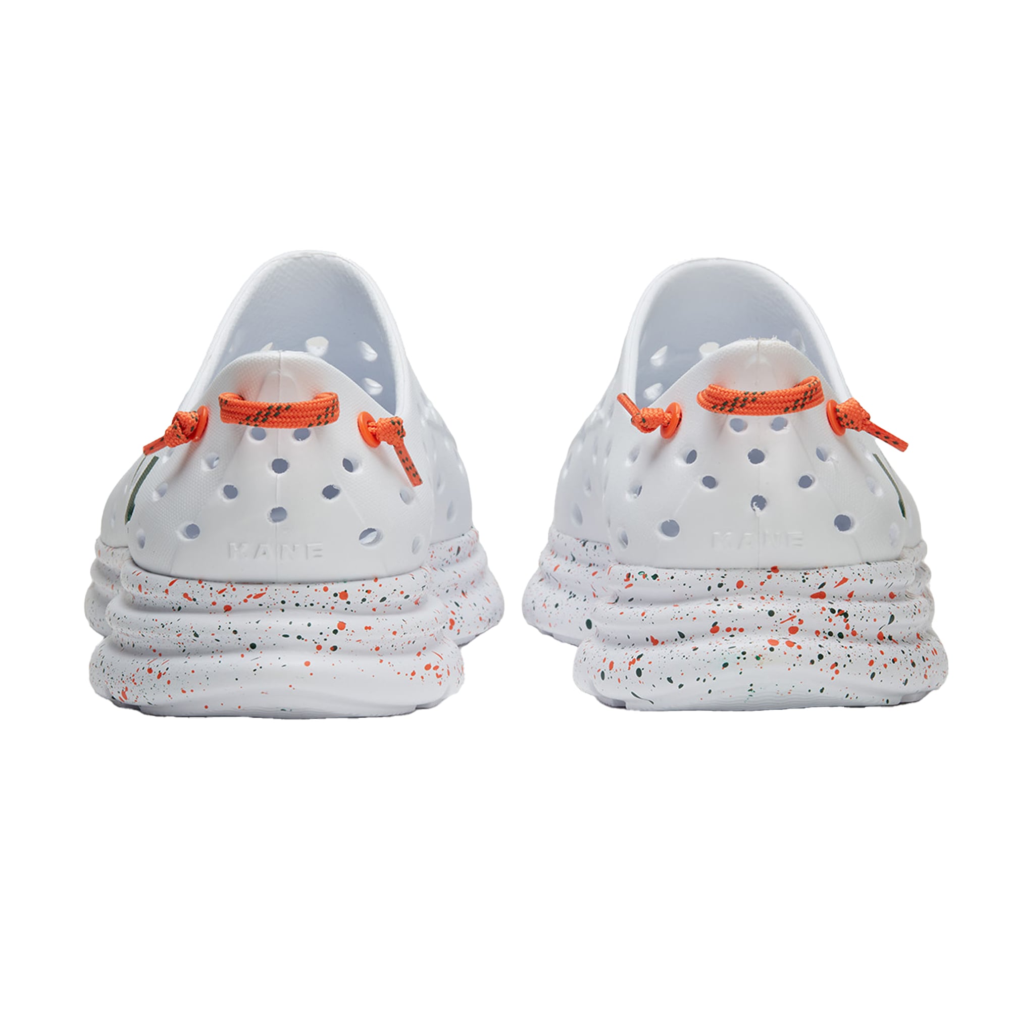Chaussures unisexes Kane Footwear blanches Miami Hurricanes Speckle Recovery