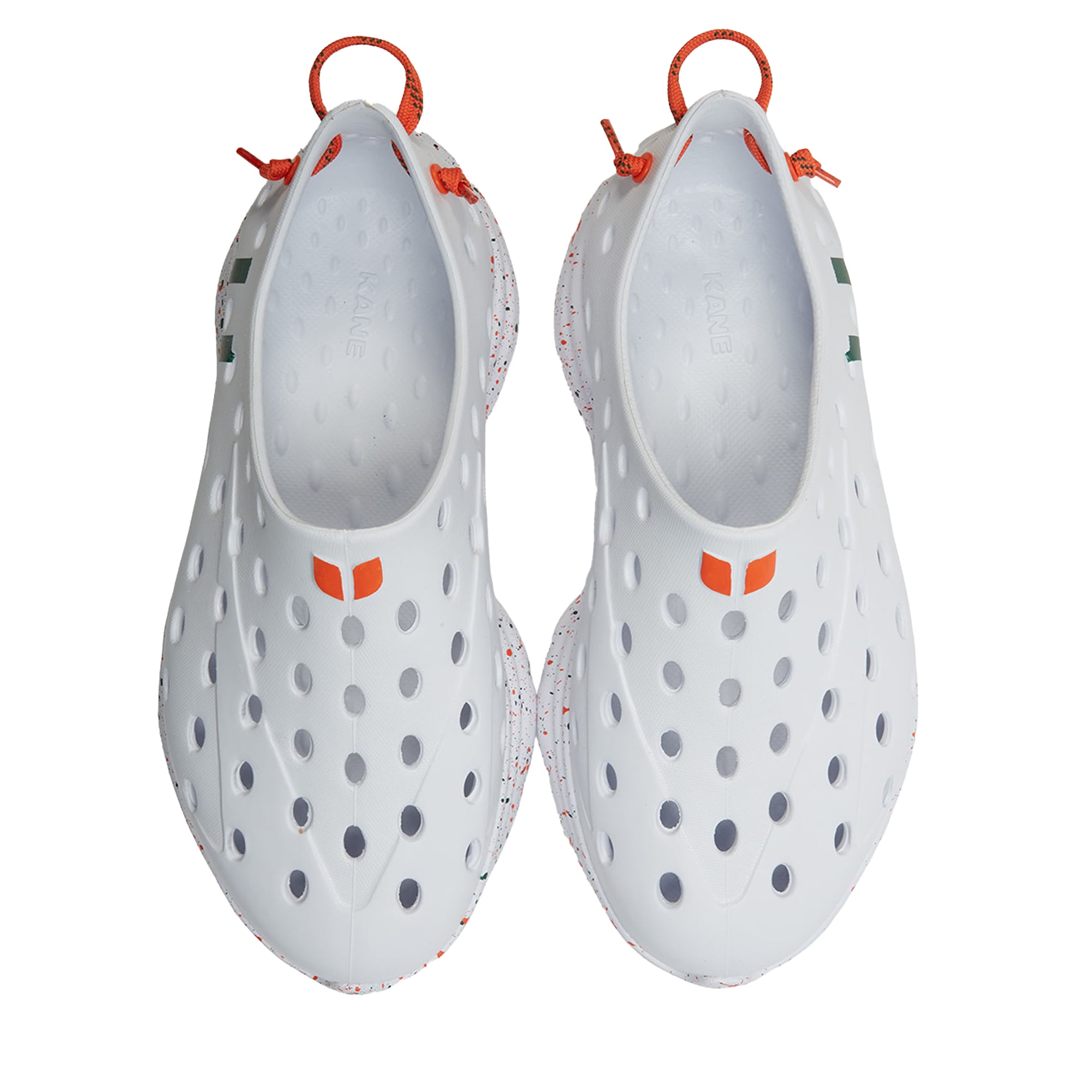 Chaussures unisexes Kane Footwear blanches Miami Hurricanes Speckle Recovery