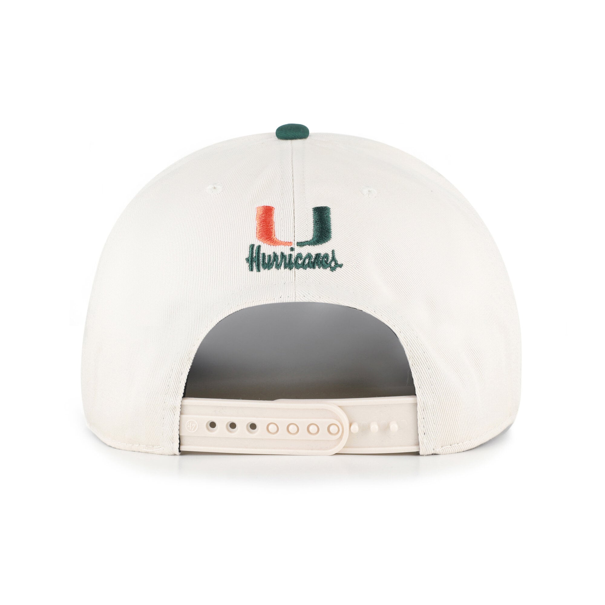 Casquette ajustable '47 crème/vert Miami Hurricanes Rope Script Hitch pour femme