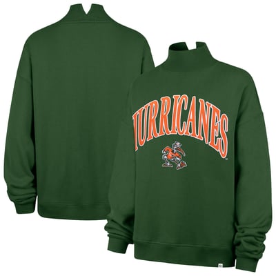  Miami Hurricanes '47 Women's Mock Neck Sweatshirt - Green