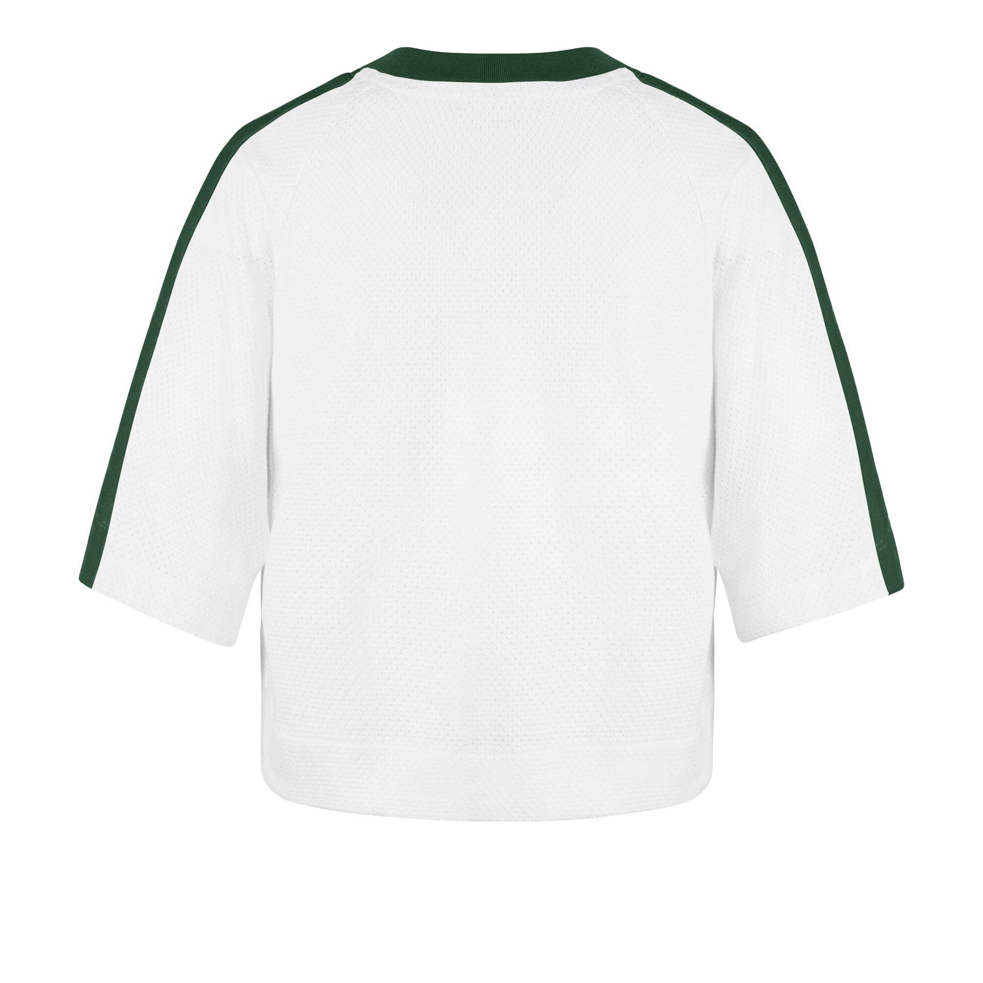 Women's '47 White Miami Hurricanes Big Overarch Drop Needle Raglan V-Neck T-Shirt