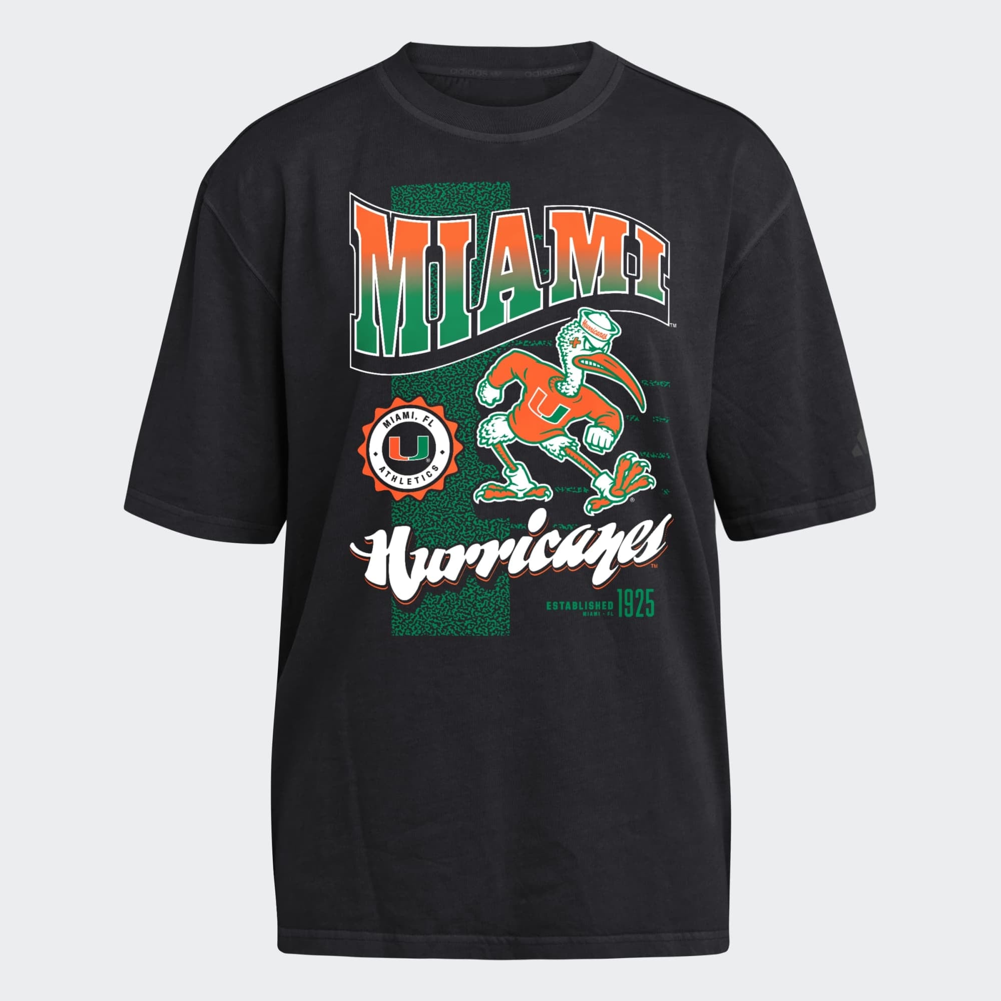 T-shirt premium adidas Miami Hurricanes noir pour femme