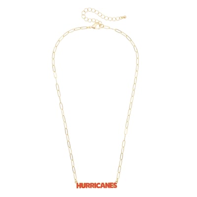 Miami Hurricanes CANVAS Style Women's Nameplate Necklace