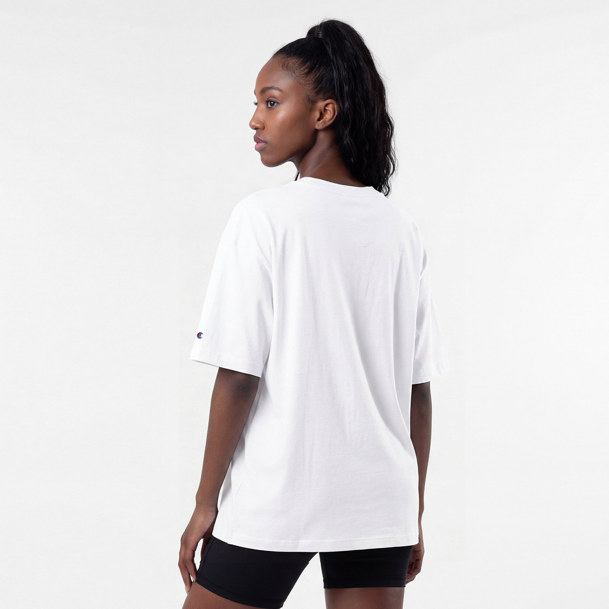 Women's Champion White Miami Hurricanes Retro Oversized T-Shirt