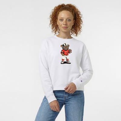  Miami Hurricanes Champion Women's Teddy Bear Sweatshirt - White