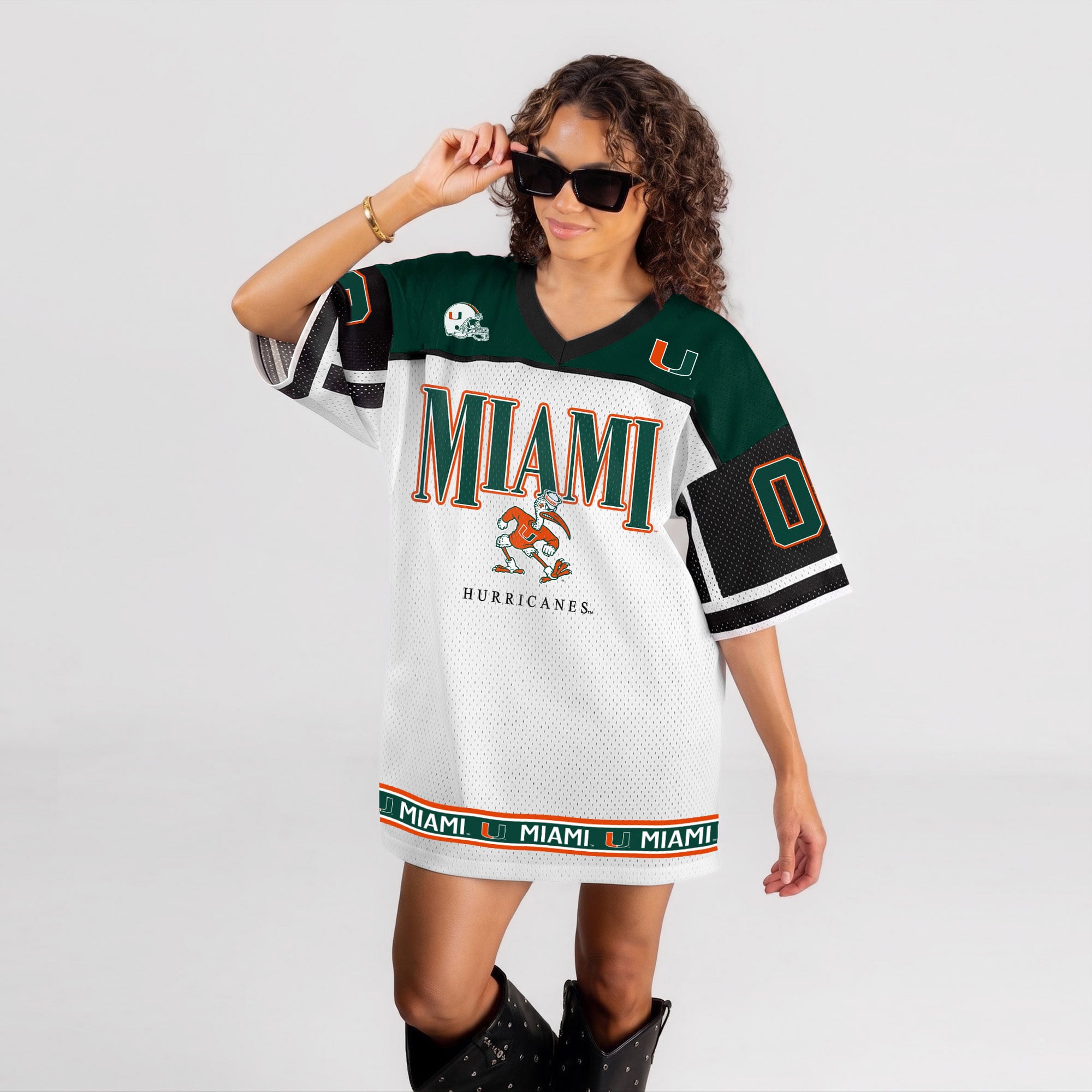 Robe-maillot Hustle Mode blanche Miami Hurricanes pour femme, collection Gameday Couture