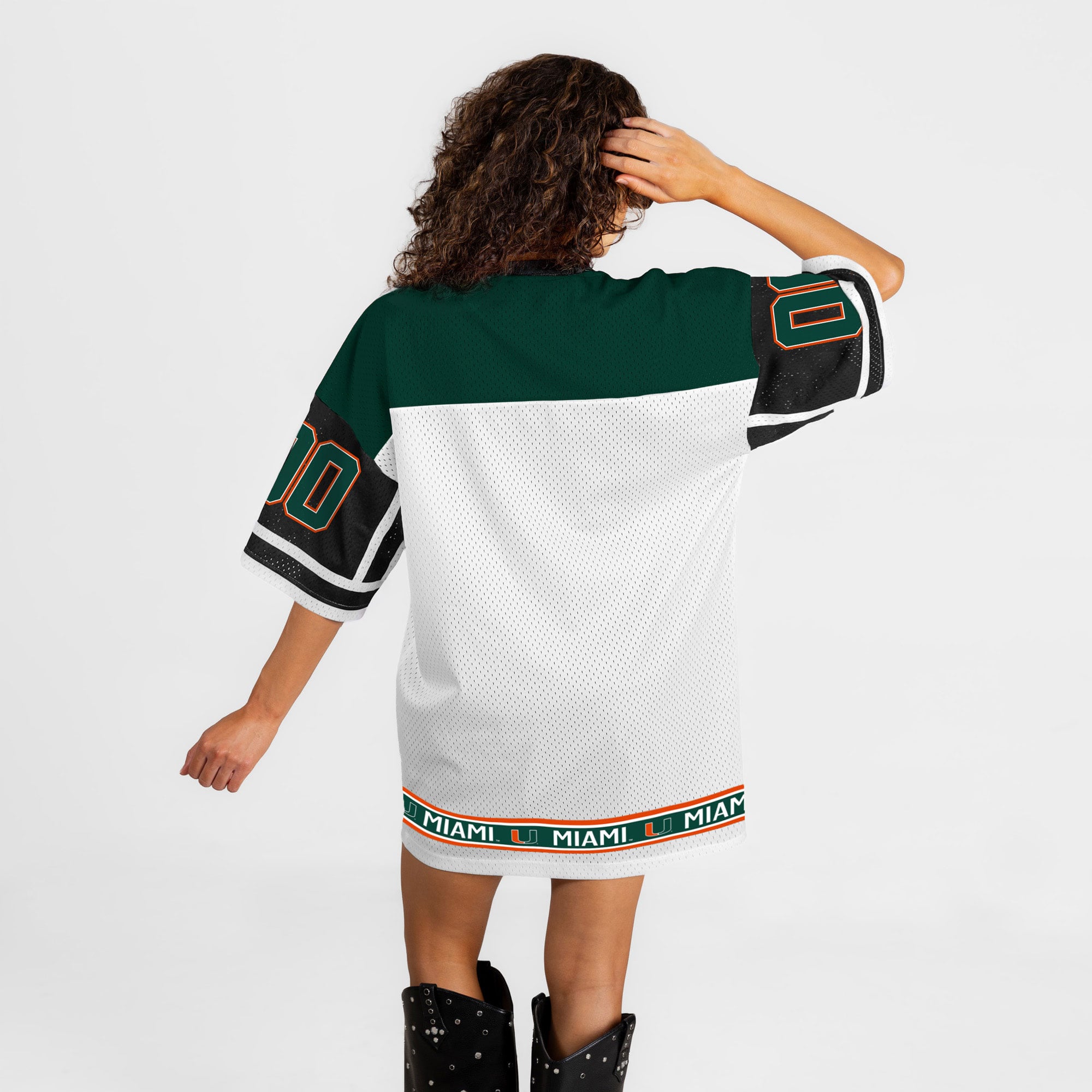 Robe-maillot Hustle Mode blanche Miami Hurricanes pour femme, collection Gameday Couture