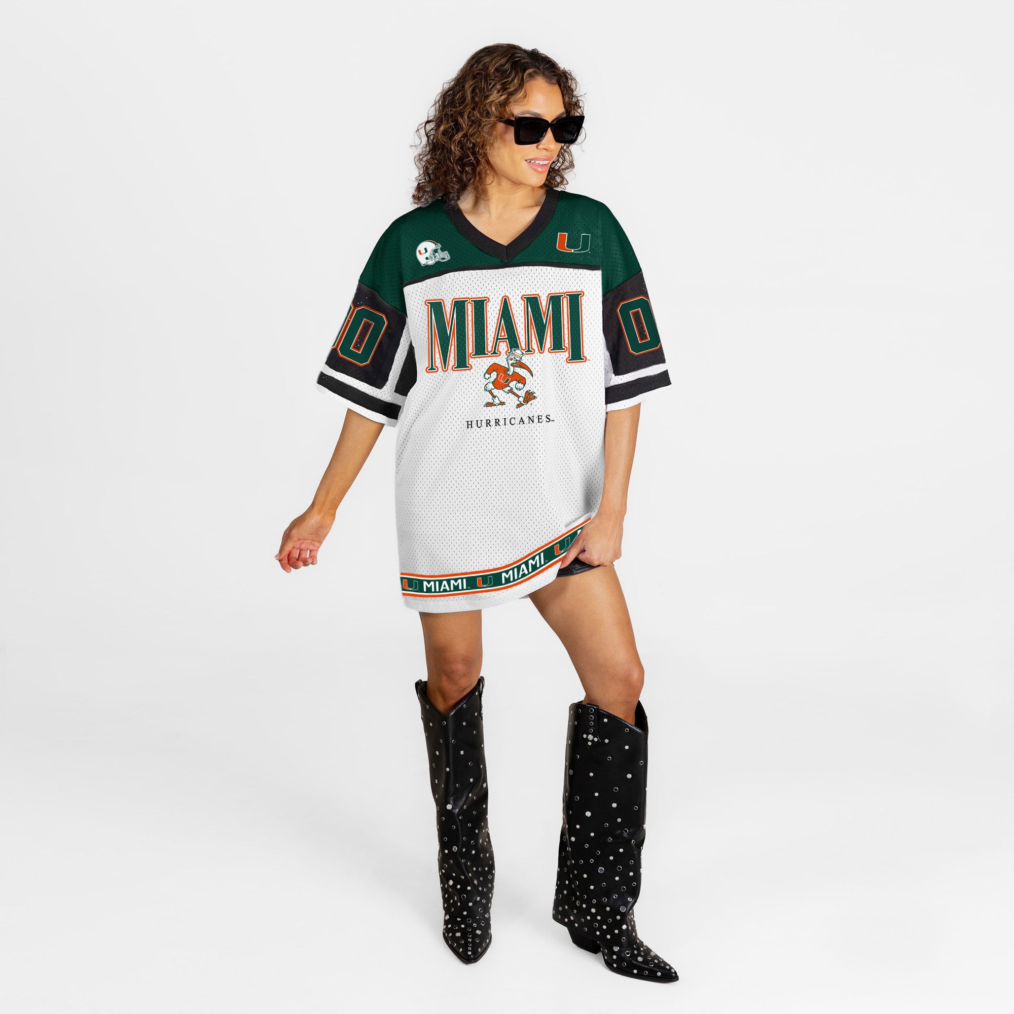 Robe-maillot Hustle Mode blanche Miami Hurricanes pour femme, collection Gameday Couture