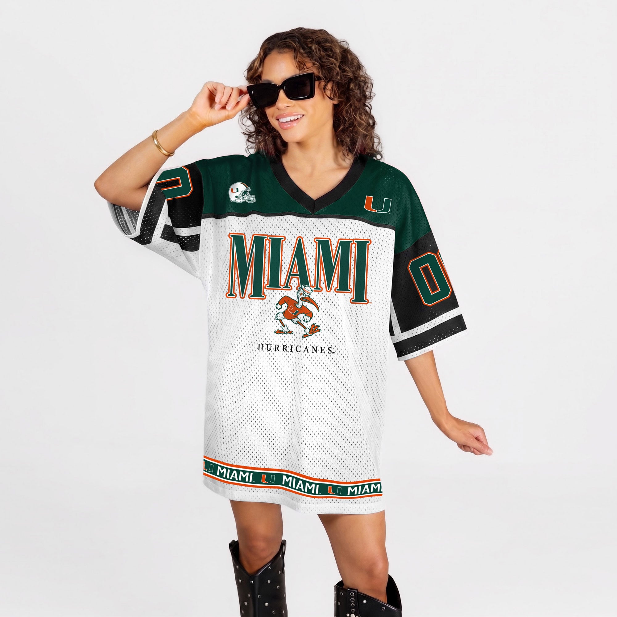 Robe-maillot Hustle Mode blanche Miami Hurricanes pour femme, collection Gameday Couture