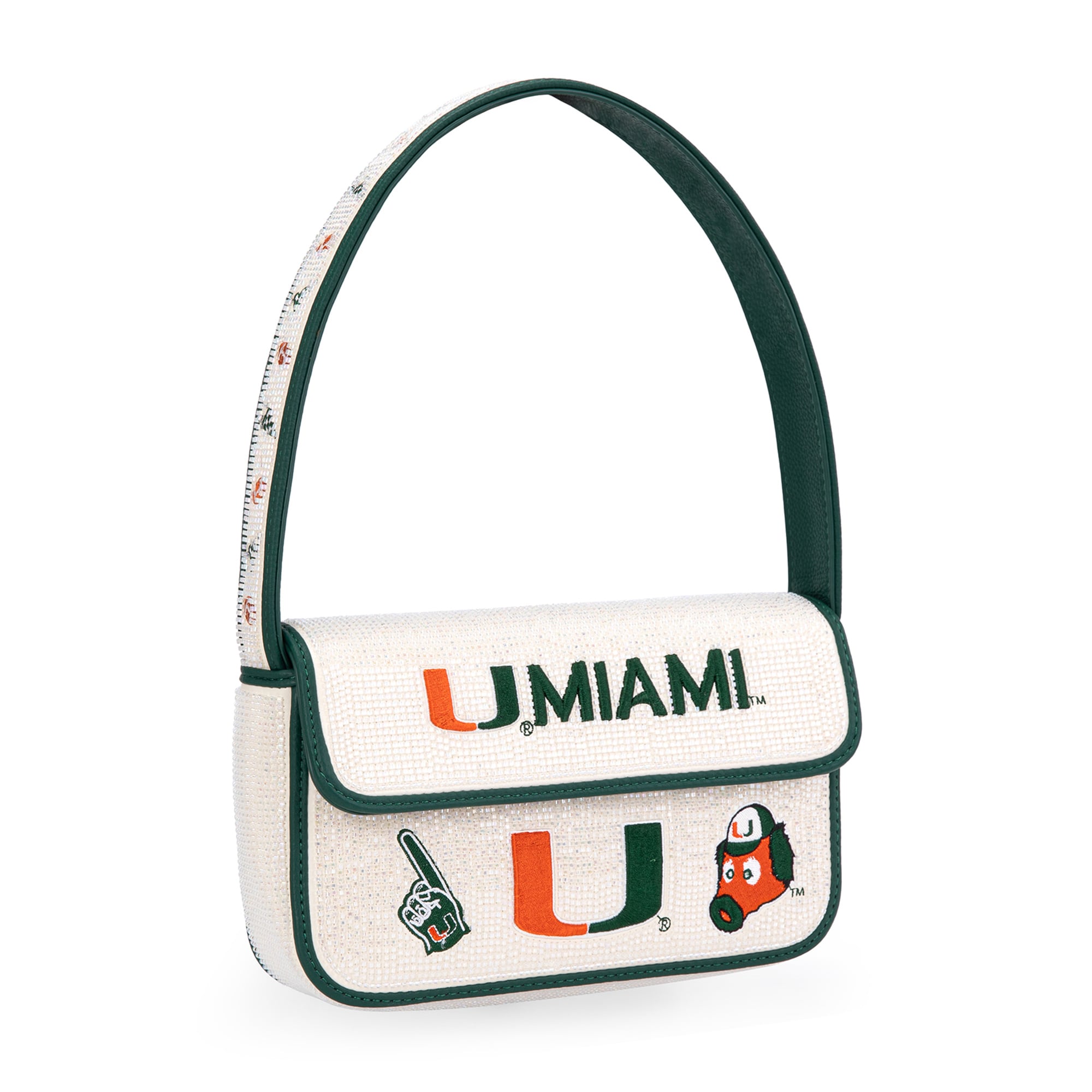 Sac à bandoulière perlé Montana West Miami Hurricanes pour femme