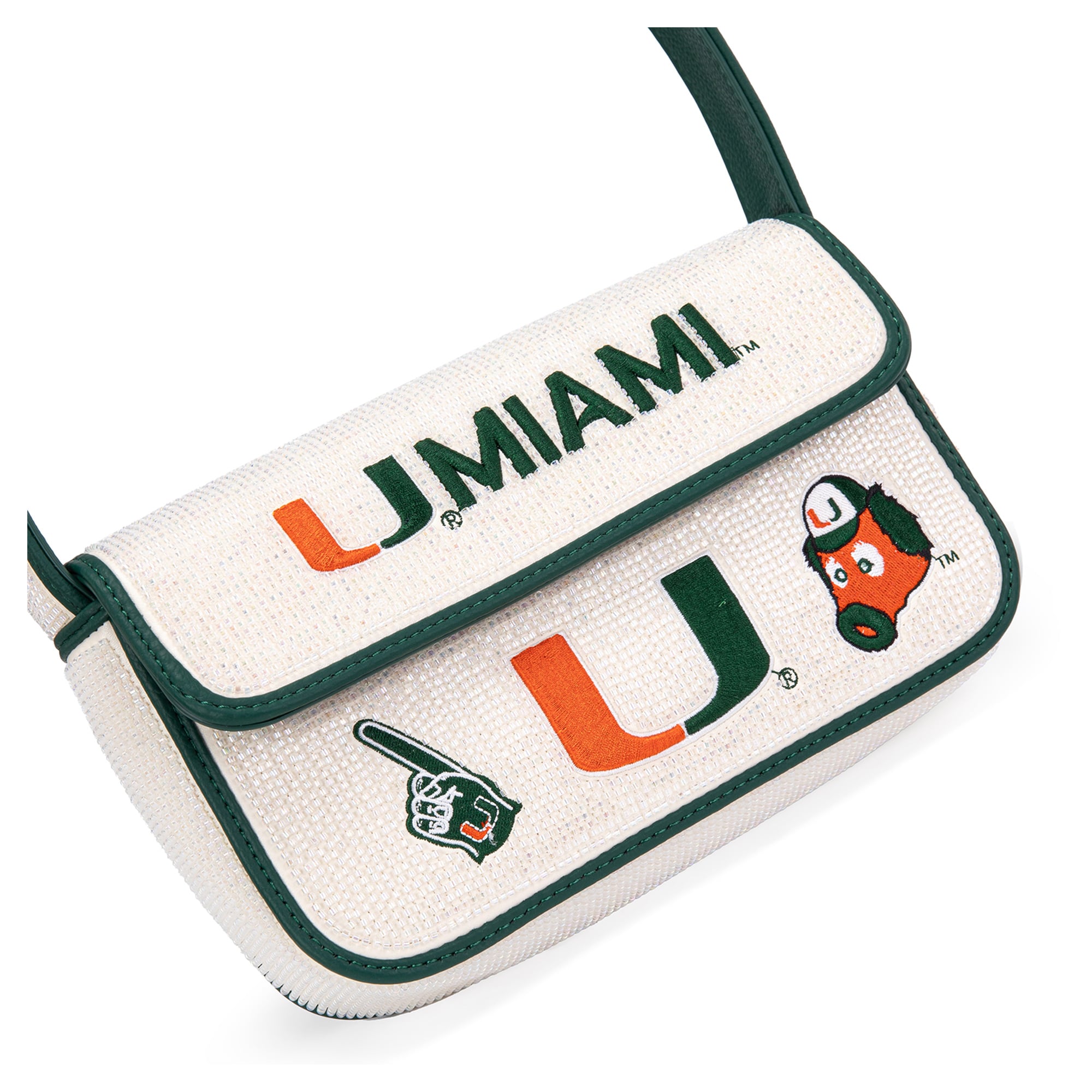 Sac à bandoulière perlé Montana West Miami Hurricanes pour femme