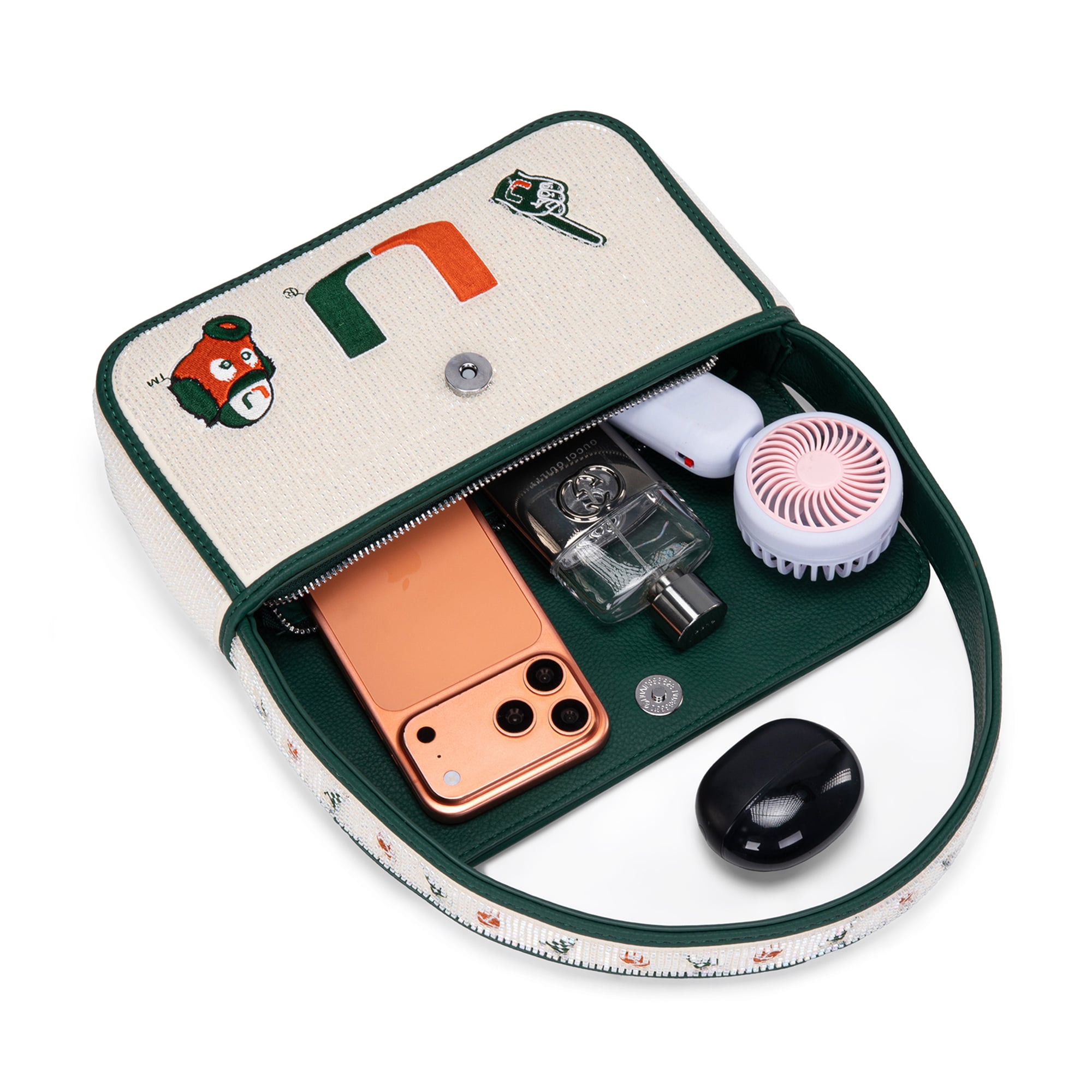 Sac à bandoulière perlé Montana West Miami Hurricanes pour femme