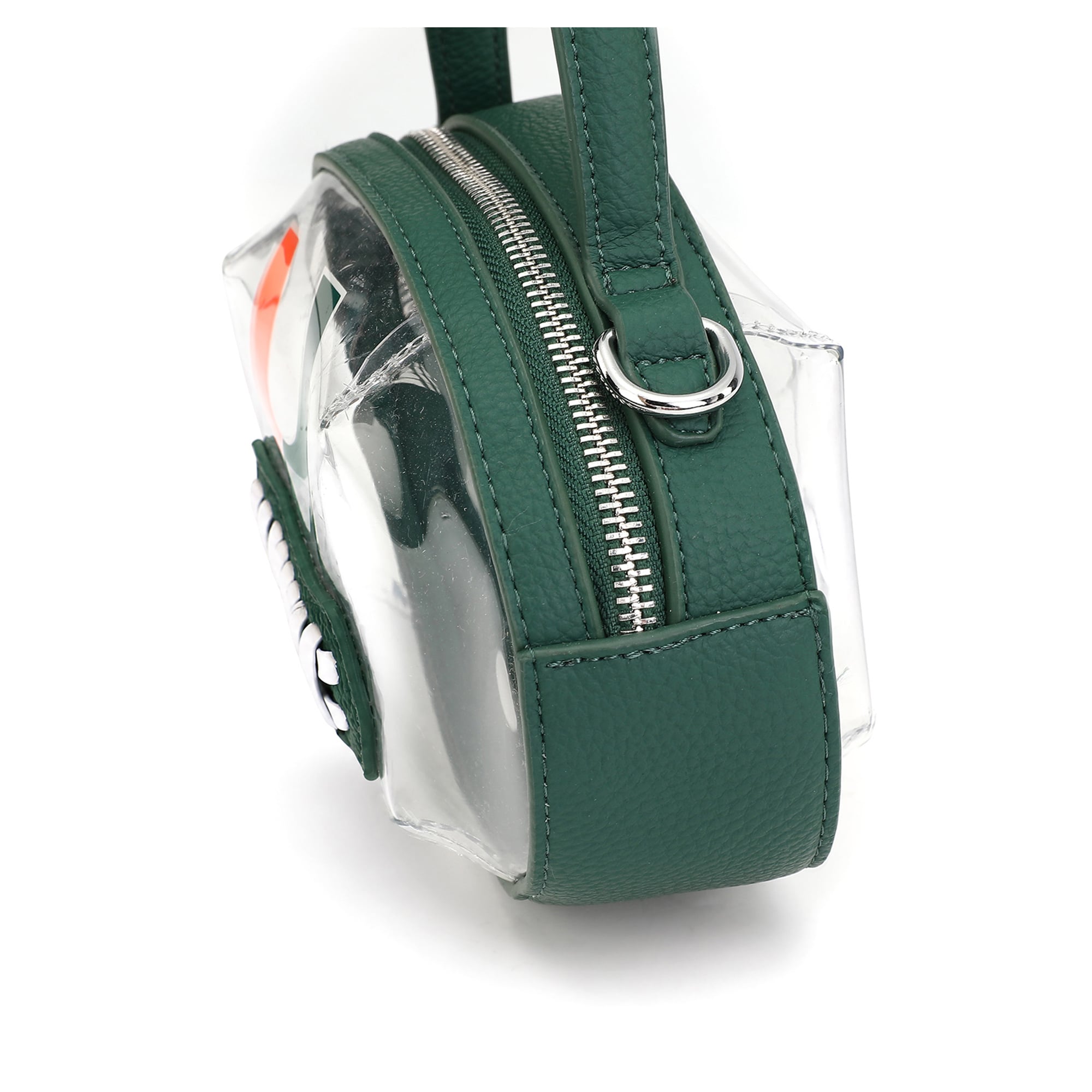 Sac bandoulière transparent Montana West pour femme, motif Miami Hurricanes.