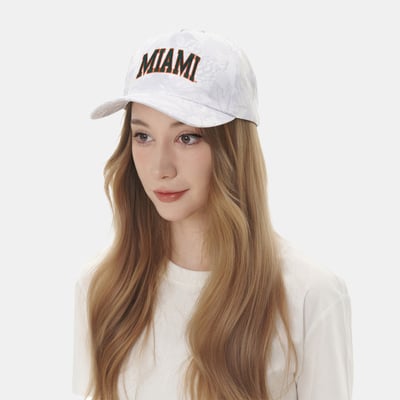 Miami Hurricanes ZooZatz Women's Snow Camo A-Frame Adjustable Hat - Camo