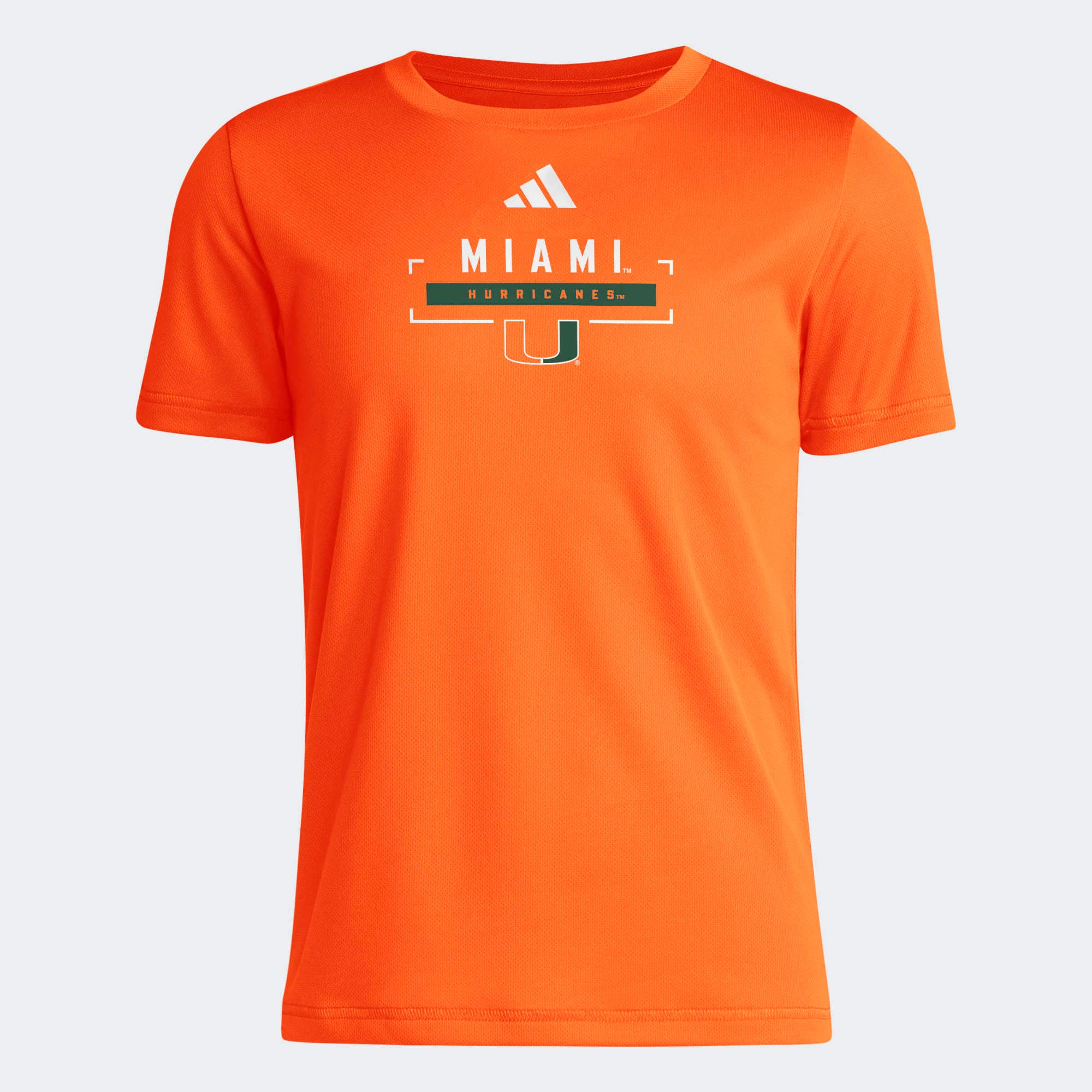 T-shirt d'avant-match adidas orange Miami Hurricanes AEROREADY pour jeunes