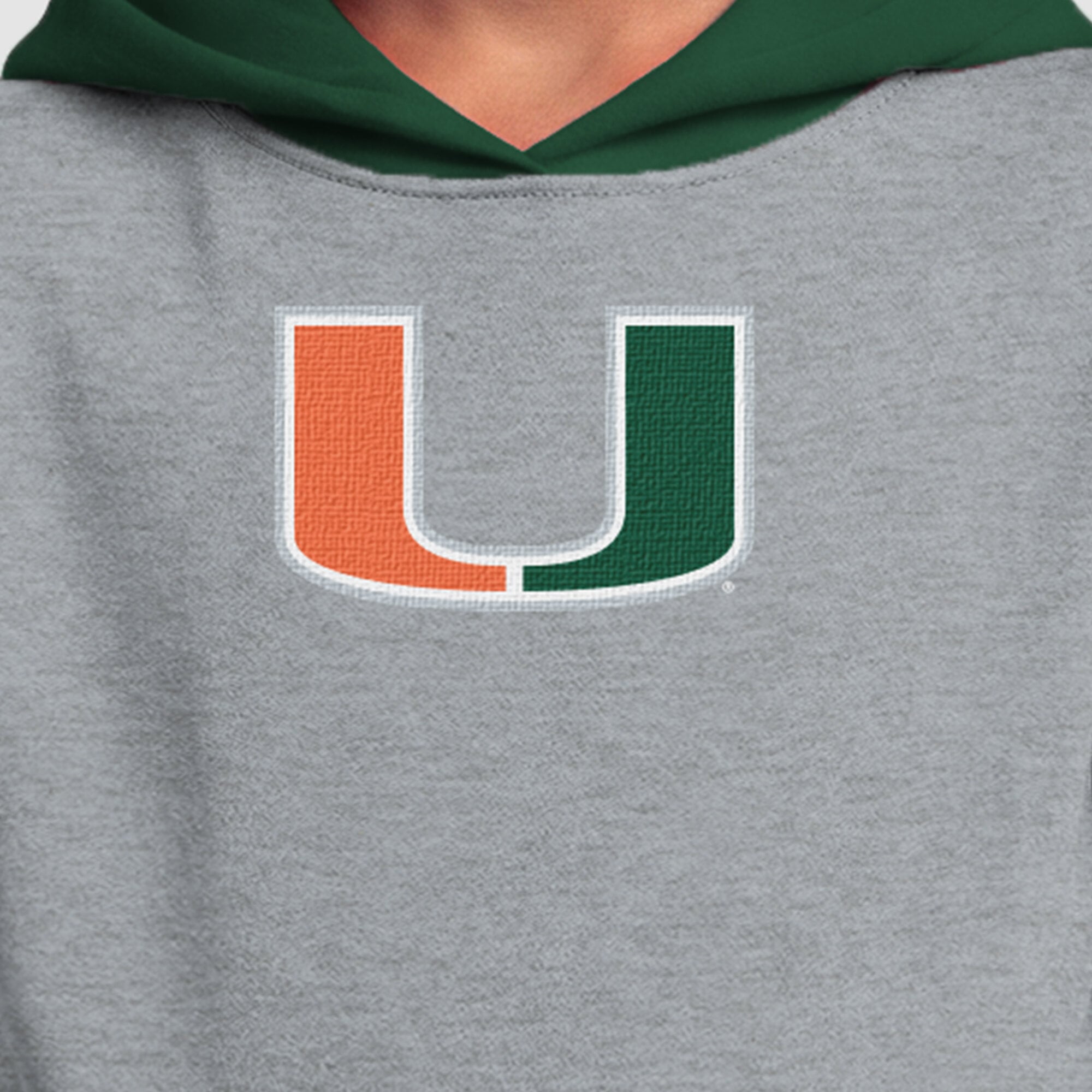 Youth Champion Heather Gray Miami Hurricanes Fleece Hoodie