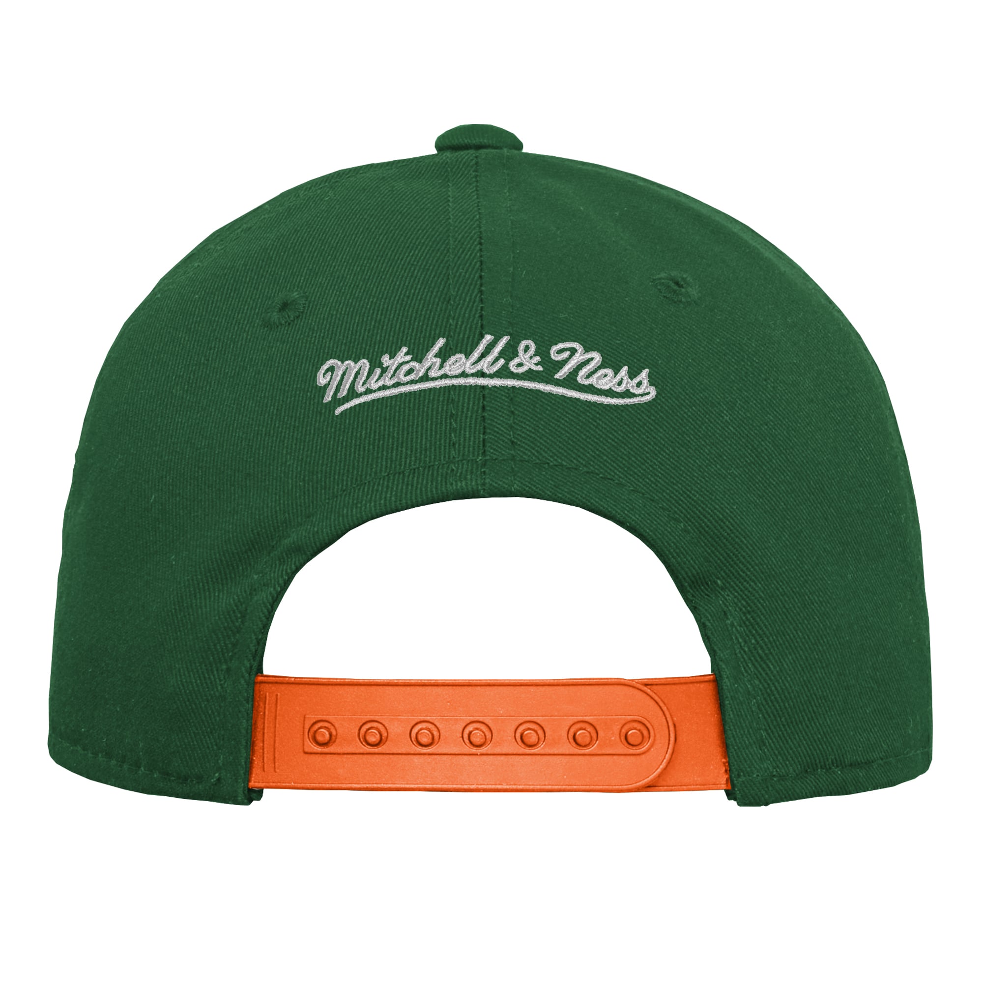 Youth Mitchell & Ness Green Miami Hurricanes Mascot Streaks Pro Crown Adjustable Hat