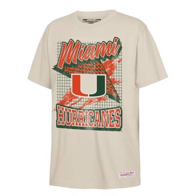 Miami Hurricanes Mitchell & Ness Youth Collegiate T-Shirt - Natural
