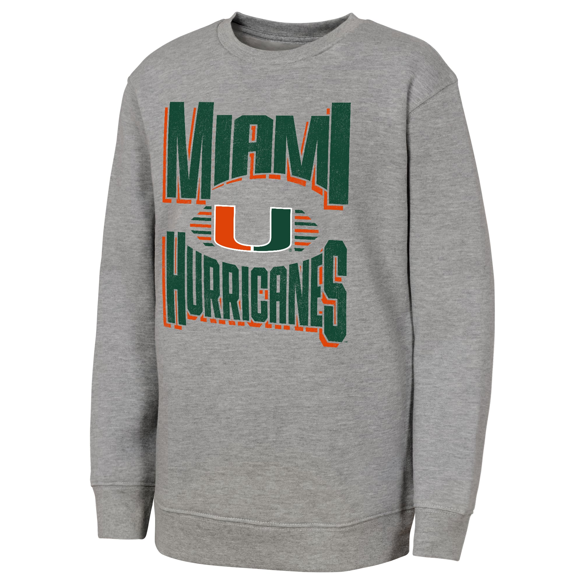 Sweat-shirt gris Jet Stream des Miami Hurricanes pour jeunes de la marque Outerstuff