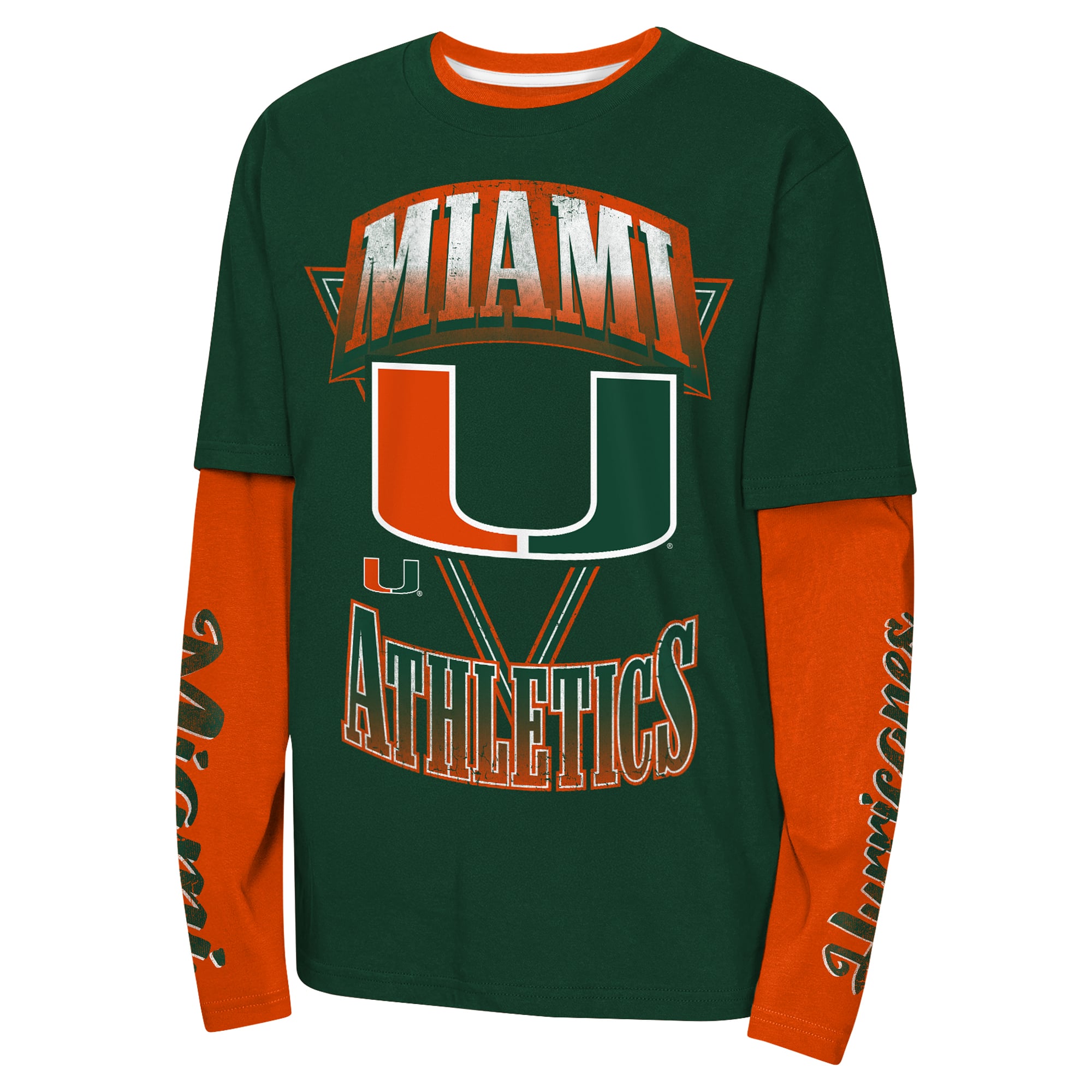 Ensemble de t-shirts verts Miami Hurricanes pour jeunes la marque Outerstuff