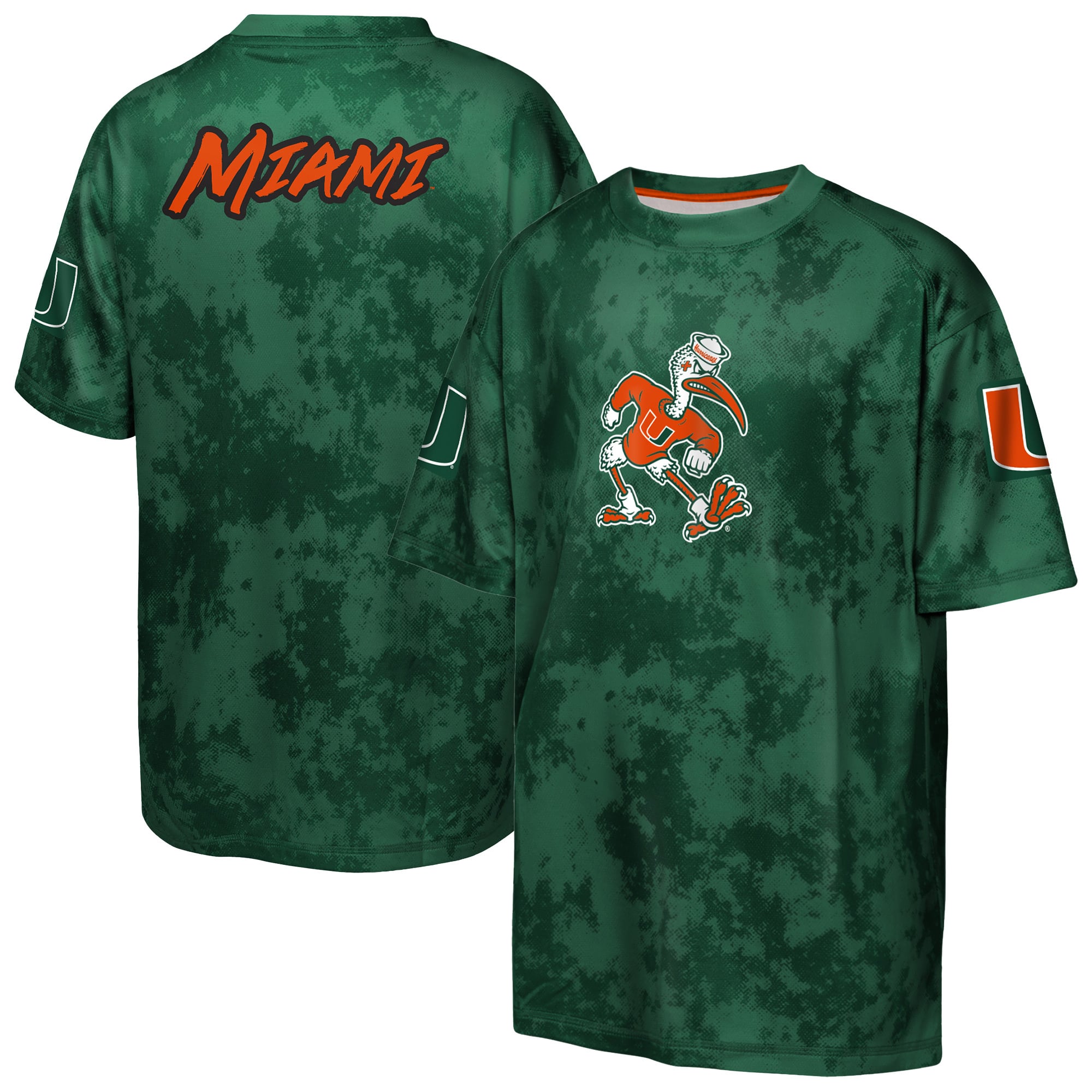 T-shirt sublimé vert Outerstuff pour jeunes, Miami Hurricanes, hors-jeu