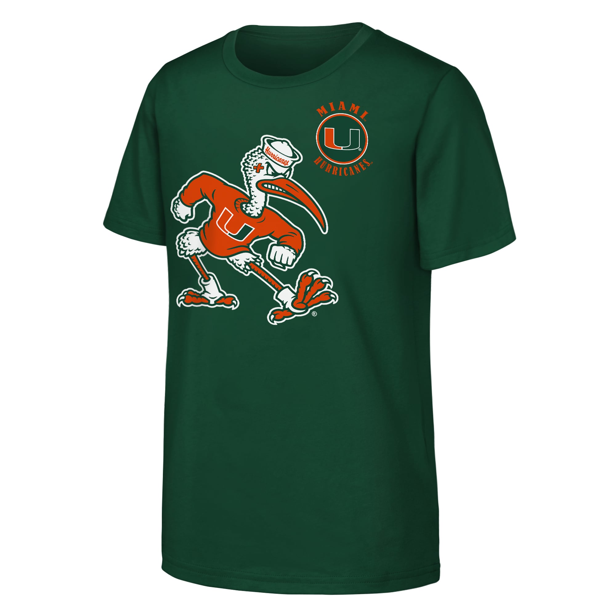 T-shirt Outerstuff vert pour jeunes, supporter des Hurricanes de Miami, local