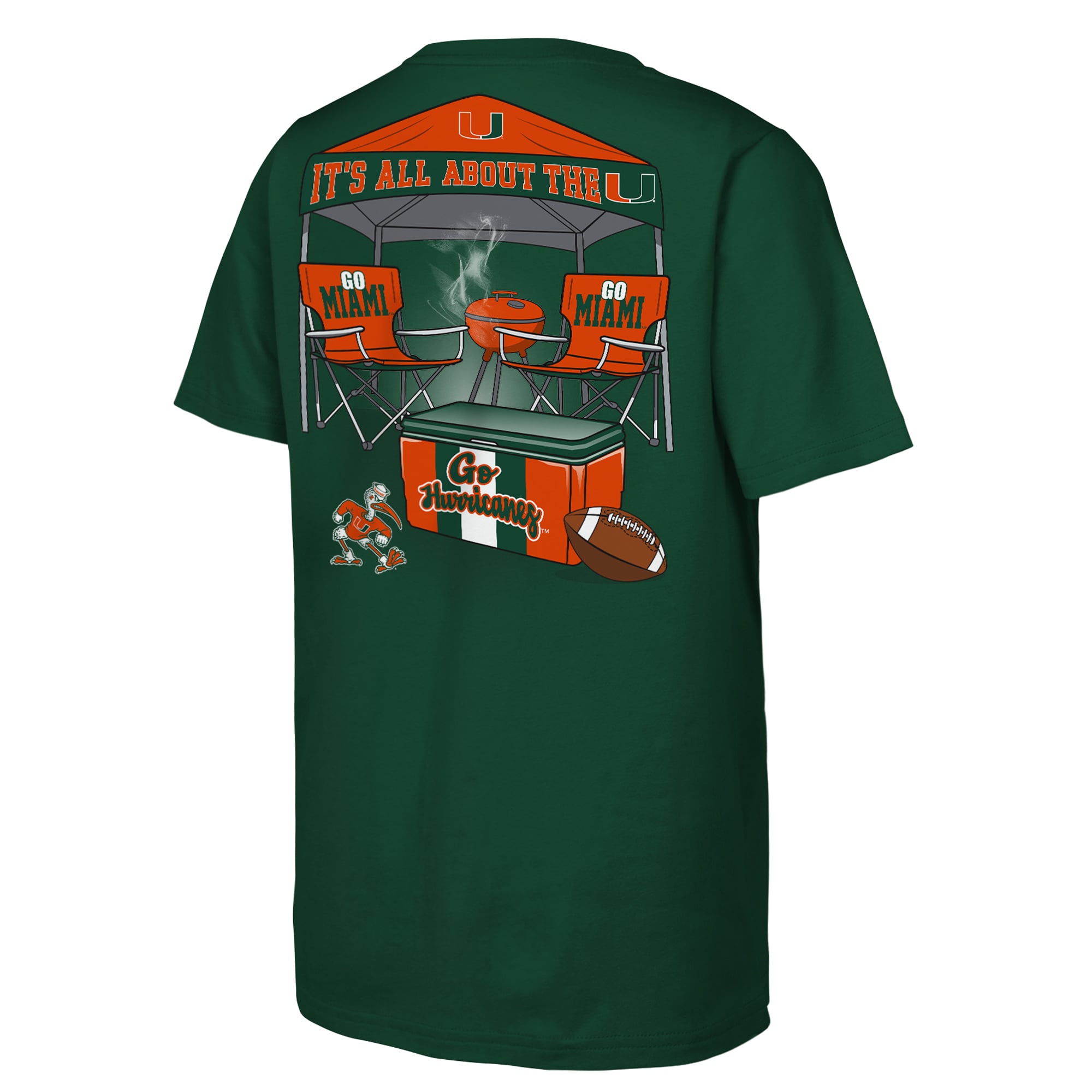 T-shirt Outerstuff vert pour jeunes, supporter des Hurricanes de Miami, local