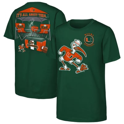  Miami Hurricanes Outerstuff Youth Tailgater Hometown T-Shirt - Green