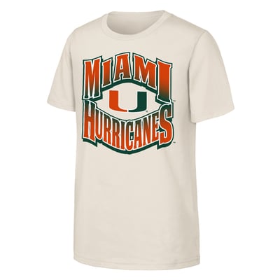  Miami Hurricanes Outerstuff Youth Collegiate T-Shirt - Natural