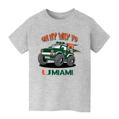 Miami Hurricanes Vive La Fete Youth On My Way T-Shirt - Gray